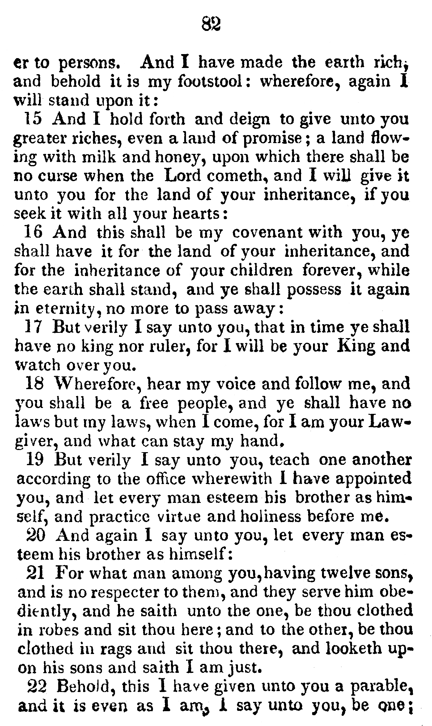 Book of Commandments 1833 Page 82