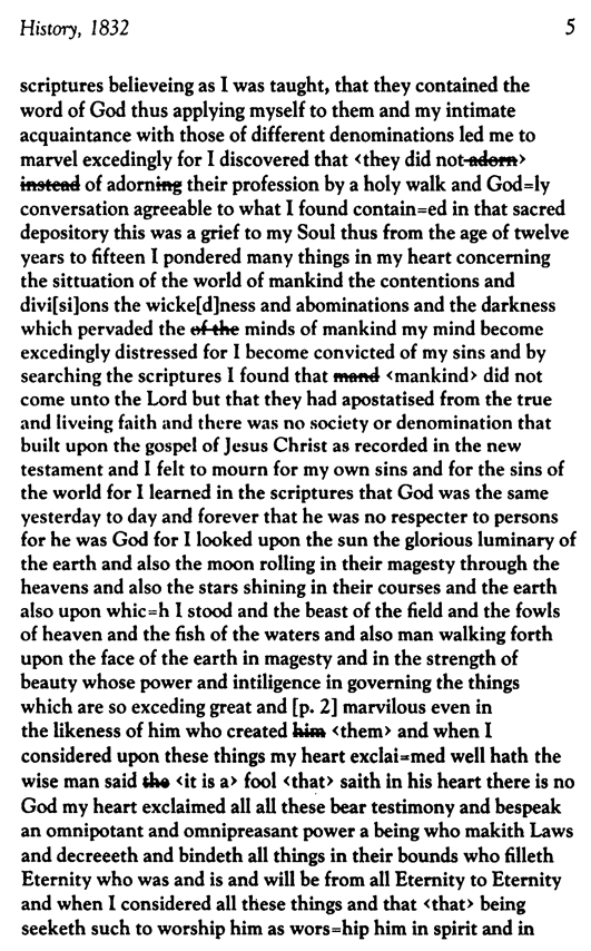 Joseph Smith, History 1832 p.5