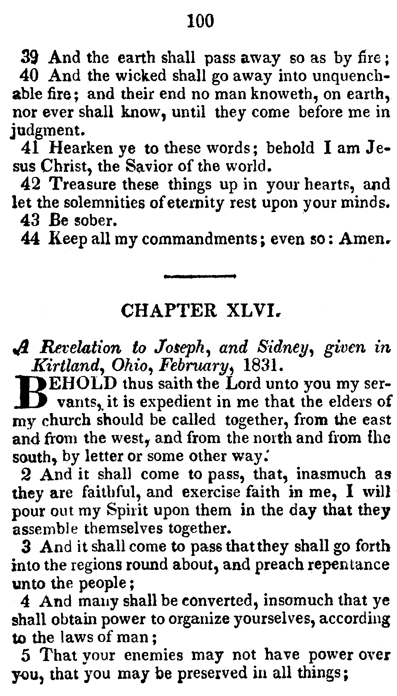 Book of Commandments 1833 Page 100