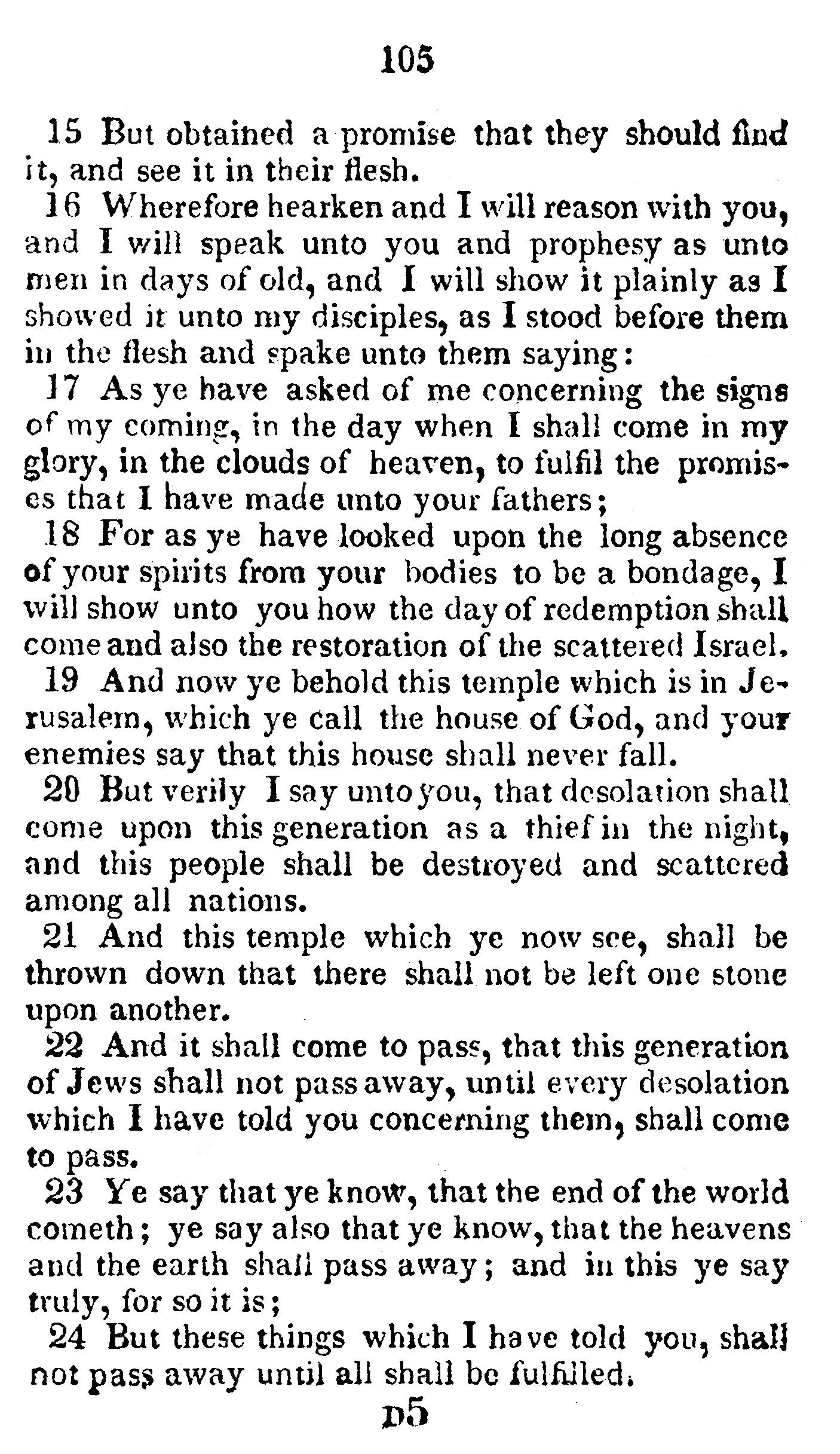 Book of Commandments 1833 Page 105