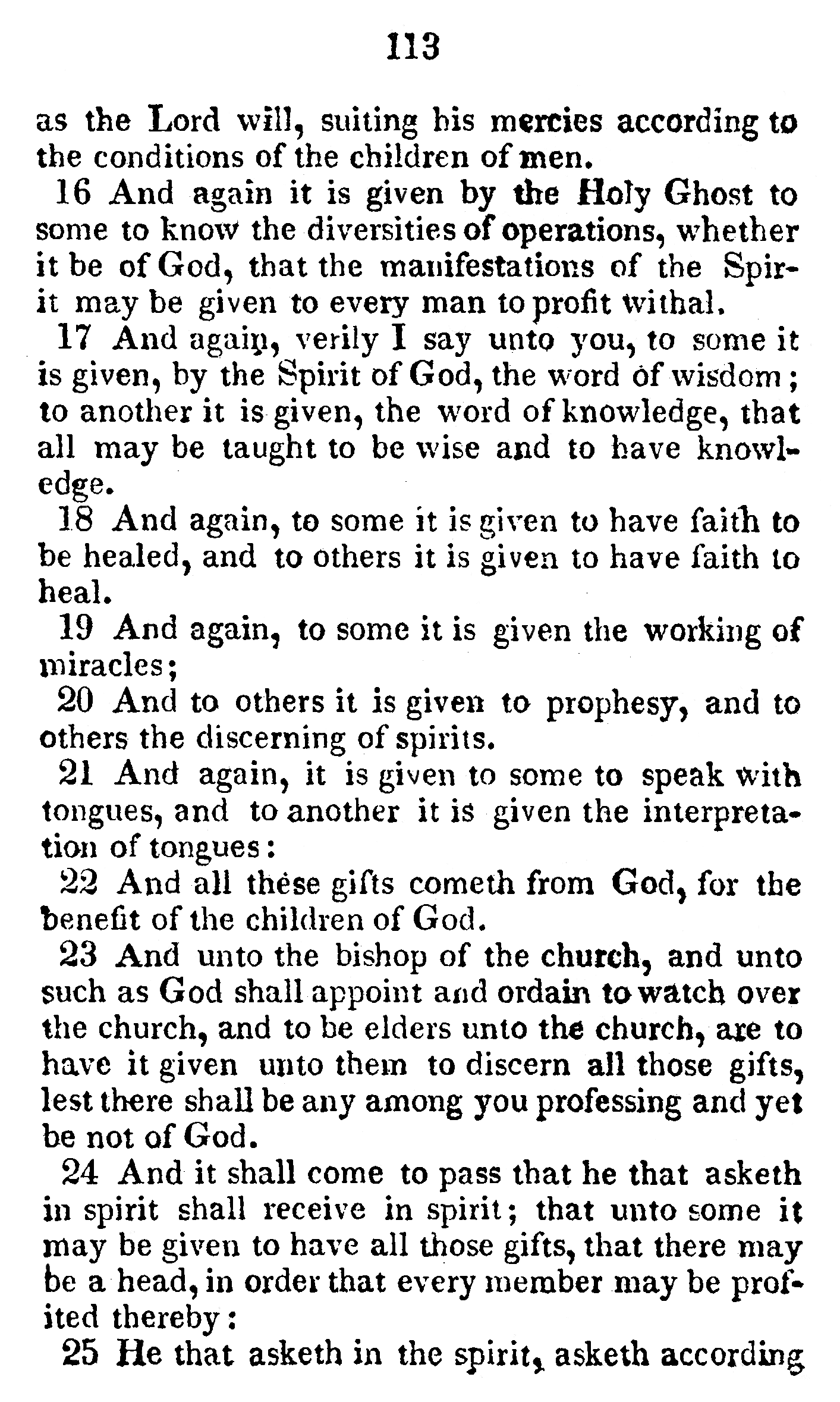 Book Of Commandments 1833 Page 113