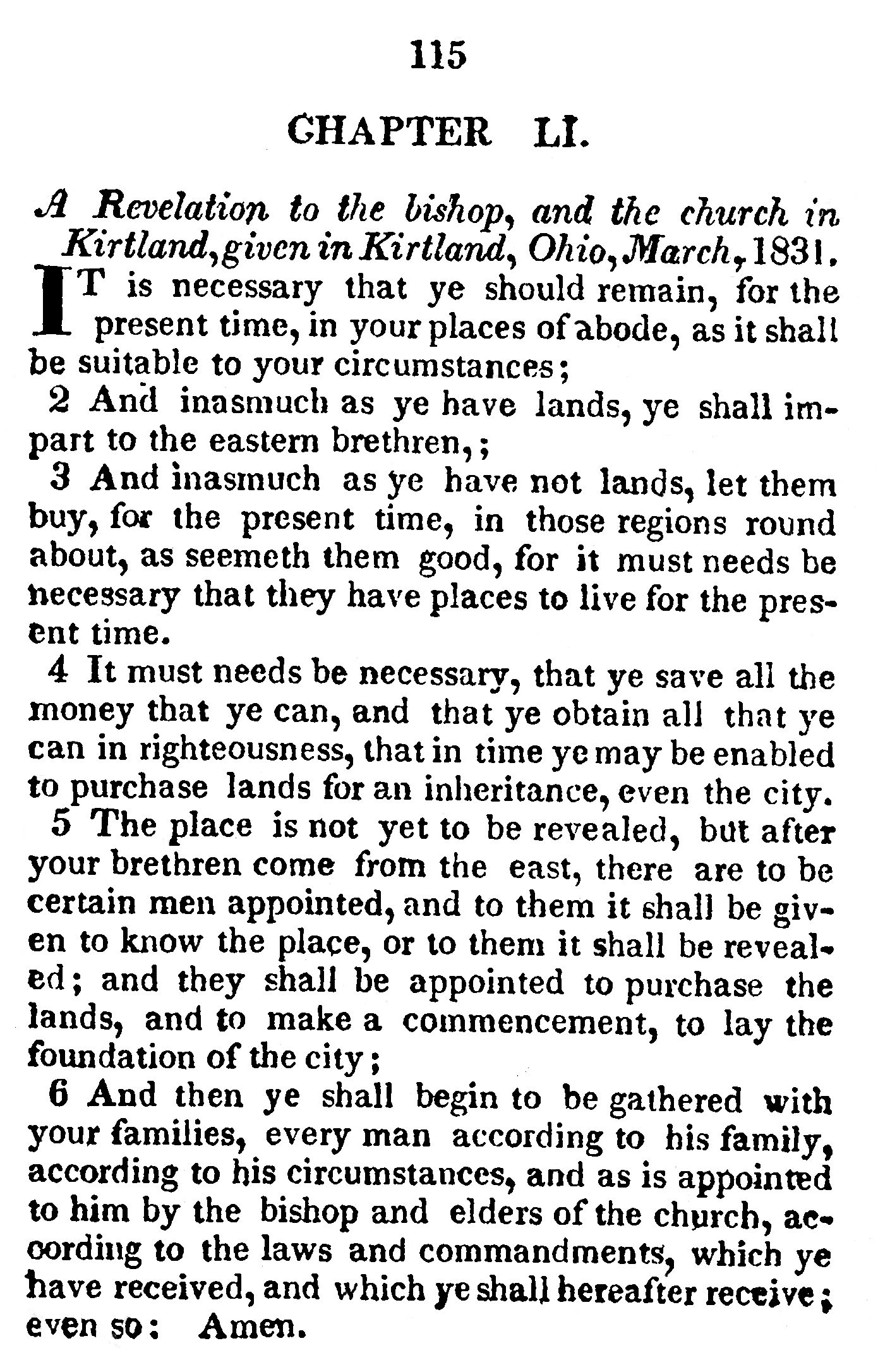 Book of Commandments 1833 Page 115