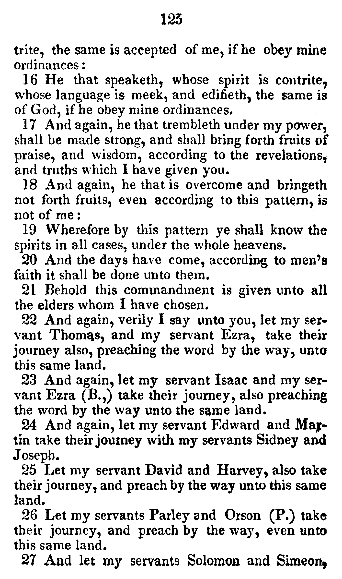 Book Of Commandments 1833 Page 125
