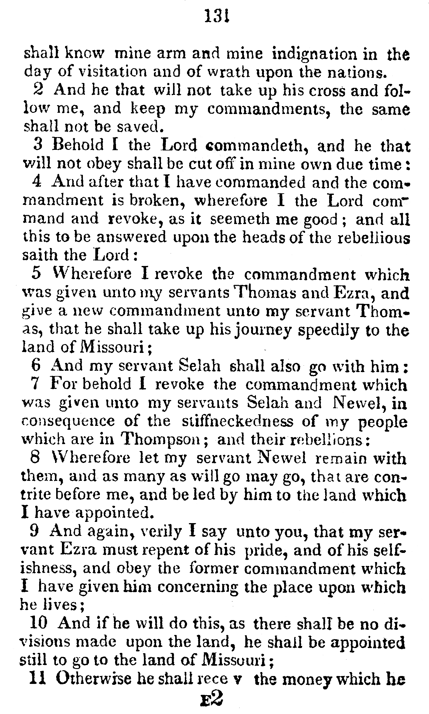 Book Of Commandments 1833 Page 131