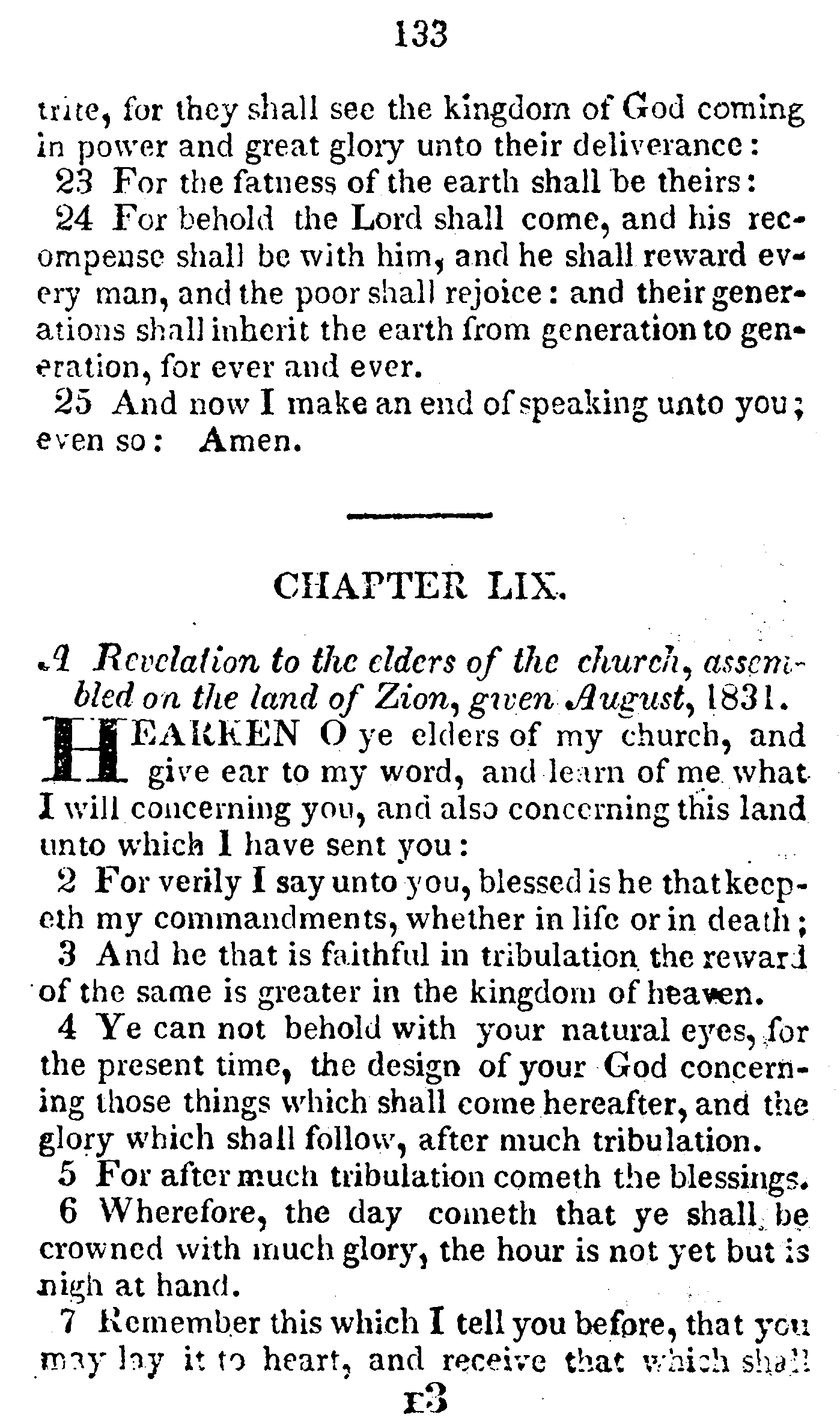 Book Of Commandments 1833 Page 133
