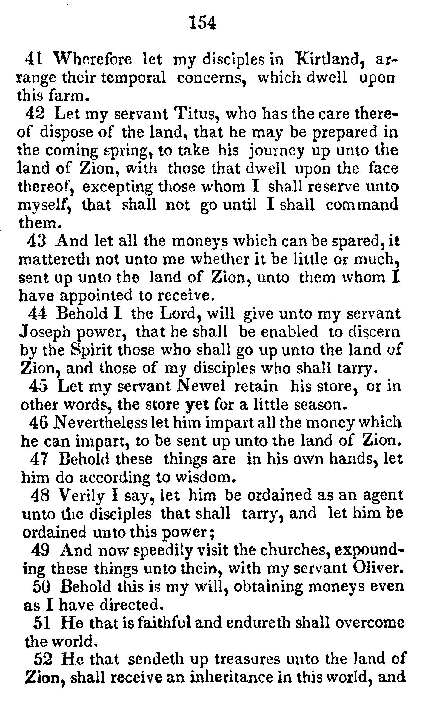 Book Of Commandments 1833 Page 154