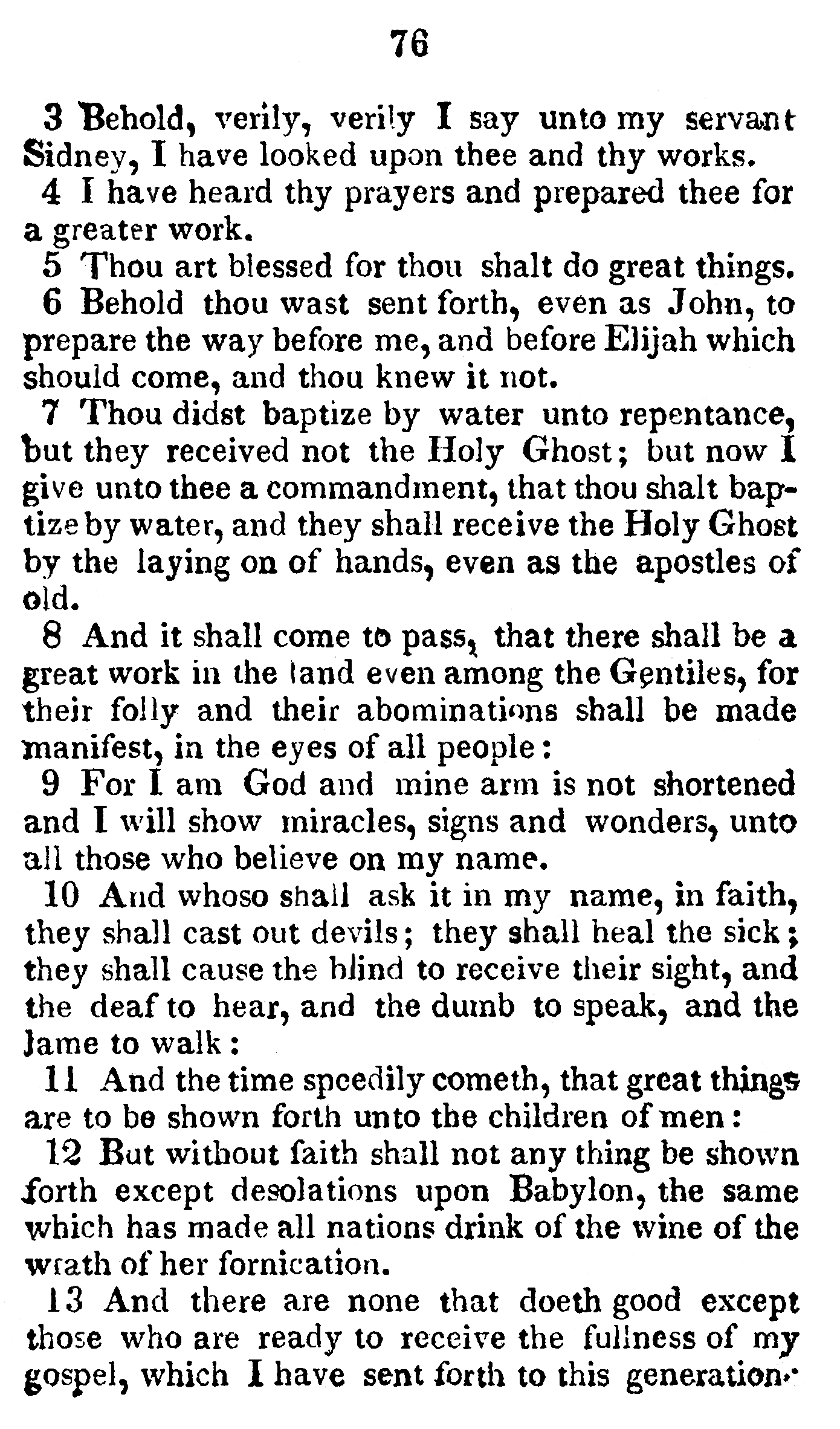 Book Of Commandments 1833 Page 76