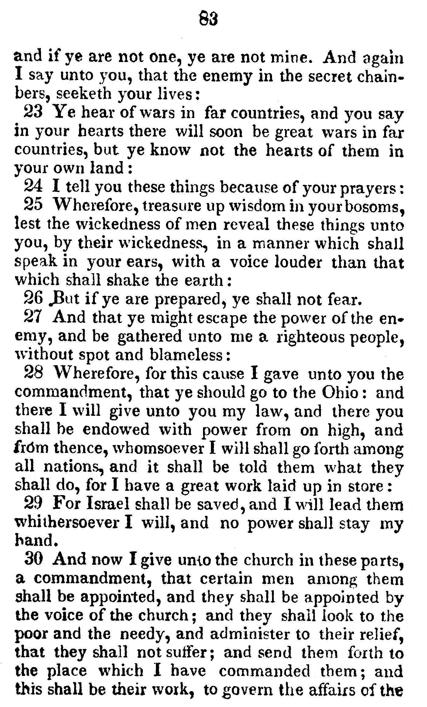 Book of Commandments 1833 Page 83