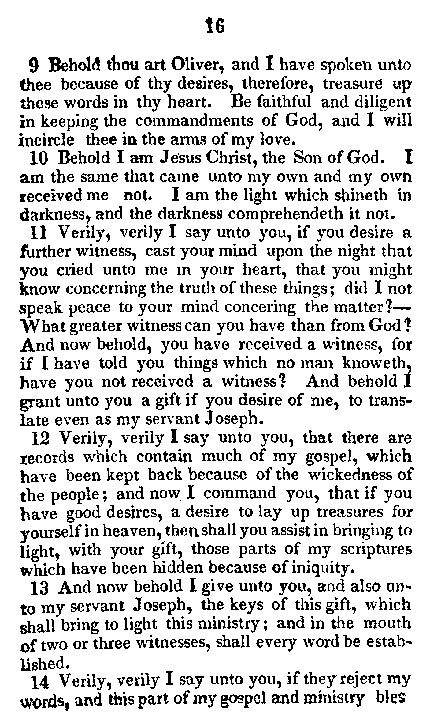Book Of Commandments 1833 Page 16