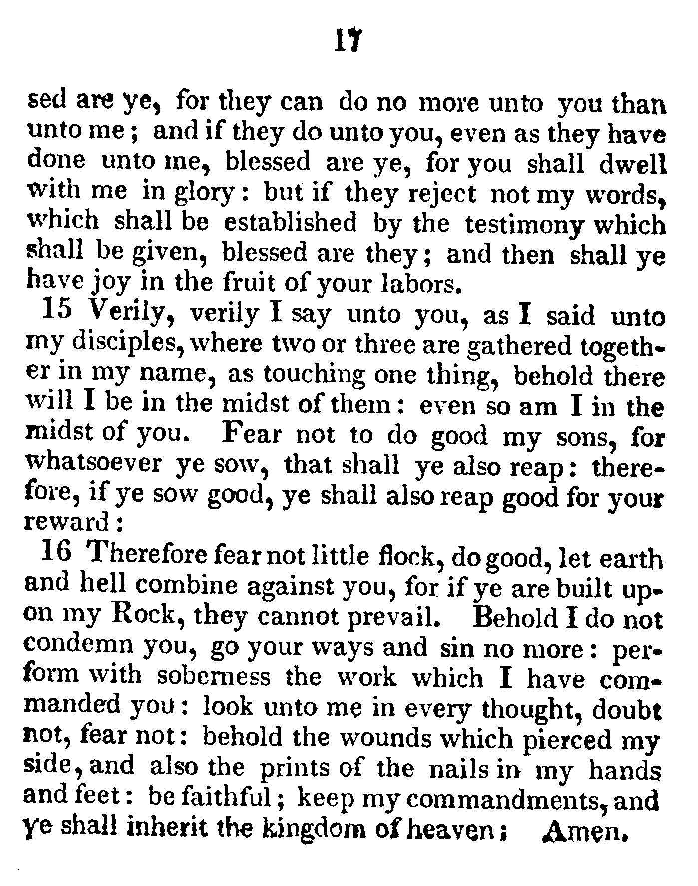 Book Of Commandments 1833 Page 17