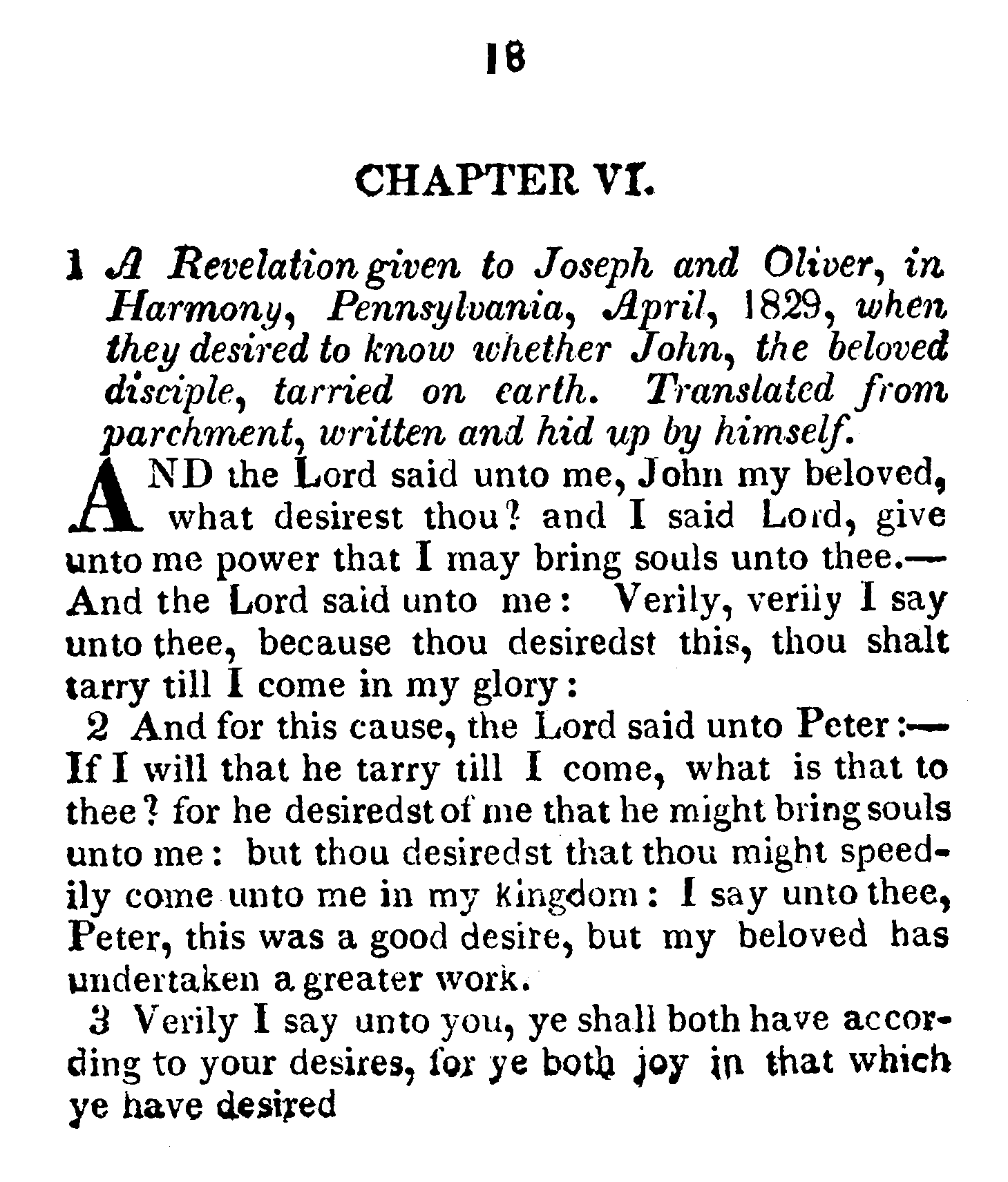 Book Of Commandments 1833 Page 18