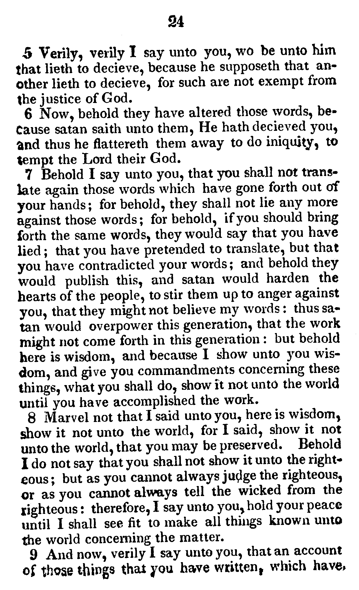 Book Of Commandments 1833 Page 24