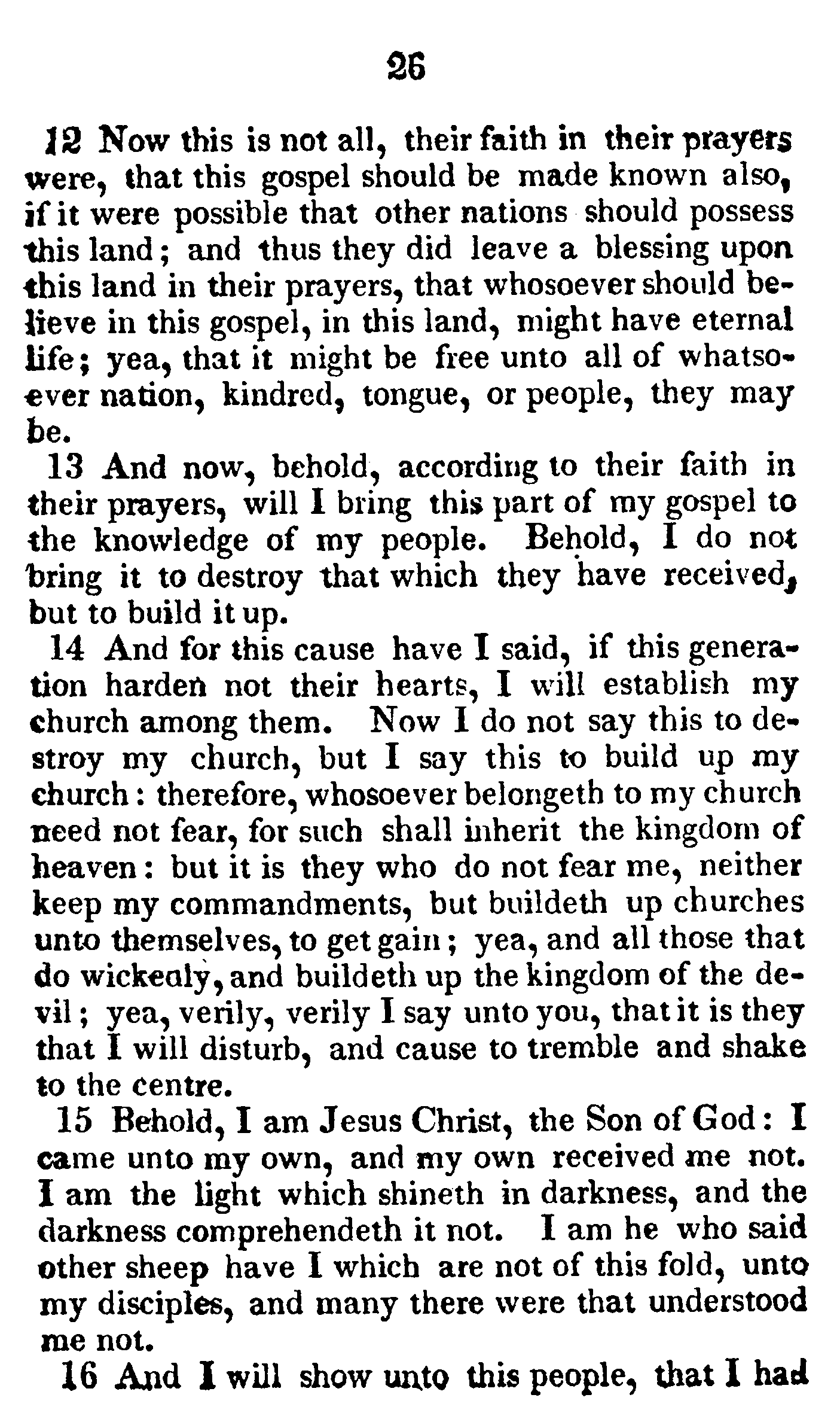Book Of Commandments 1833 Page 26