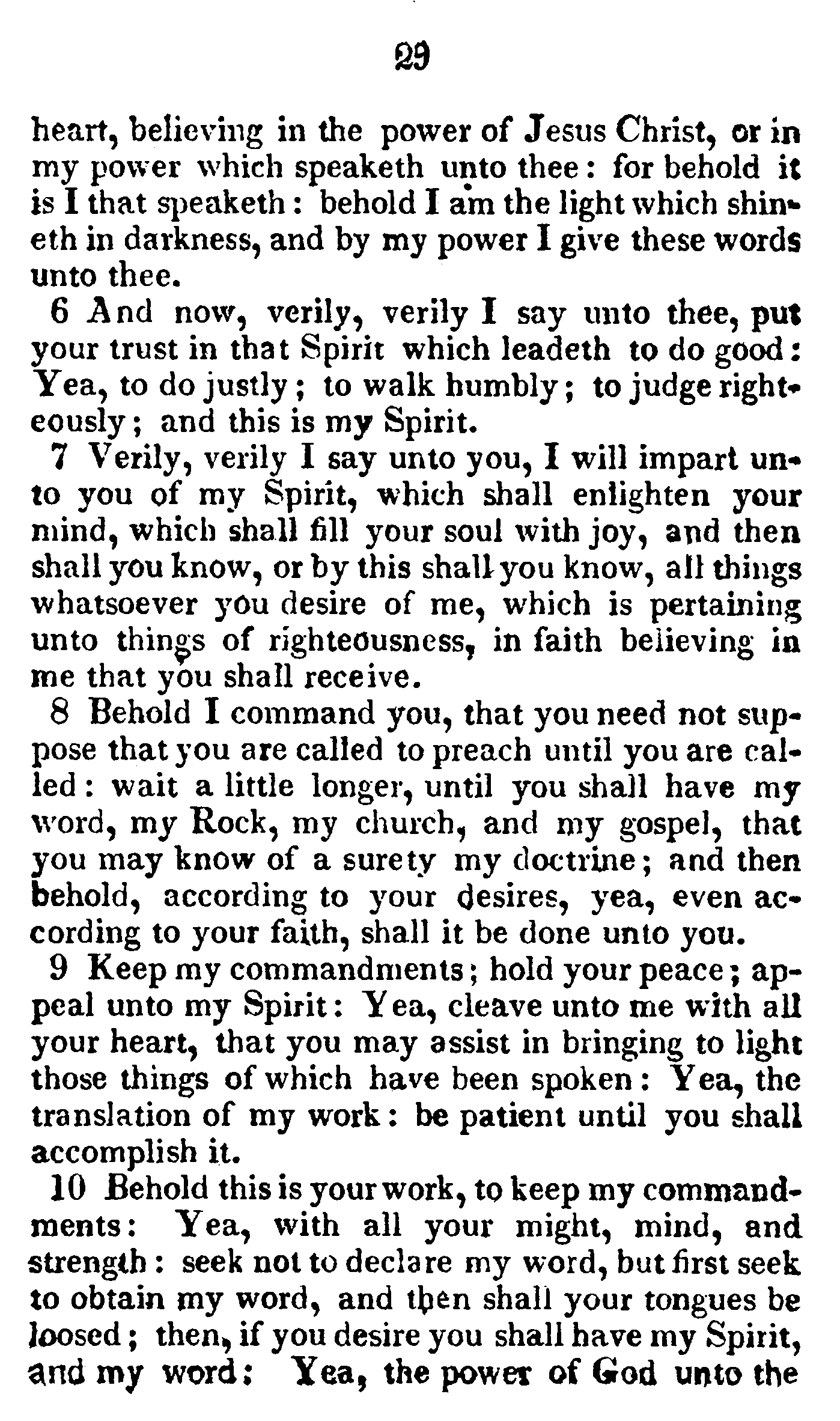 Book Of Commandments 1833 Page 29