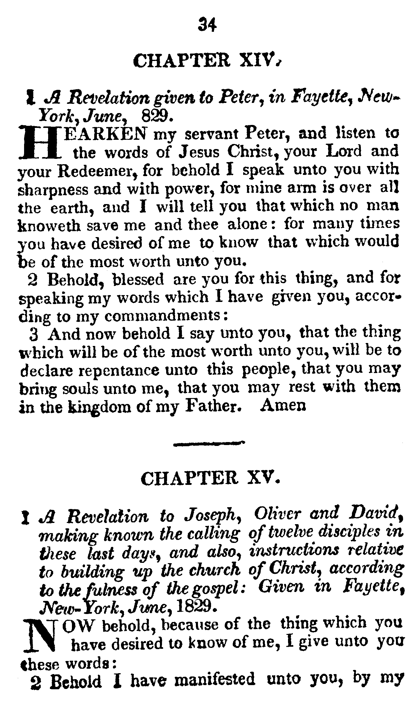 Book Of Commandments 1833 Page 34