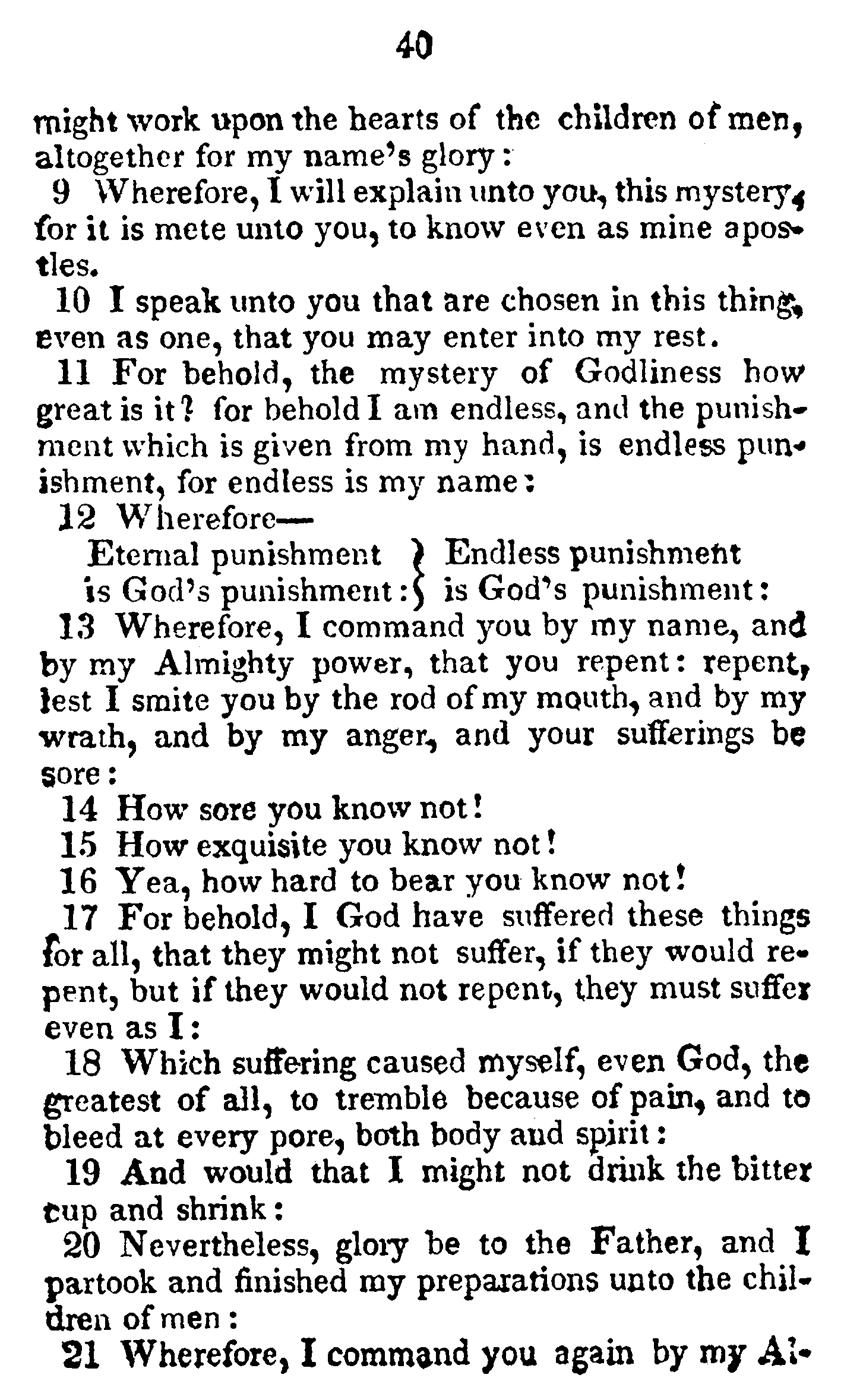 Book Of Commandments 1833 Page 40