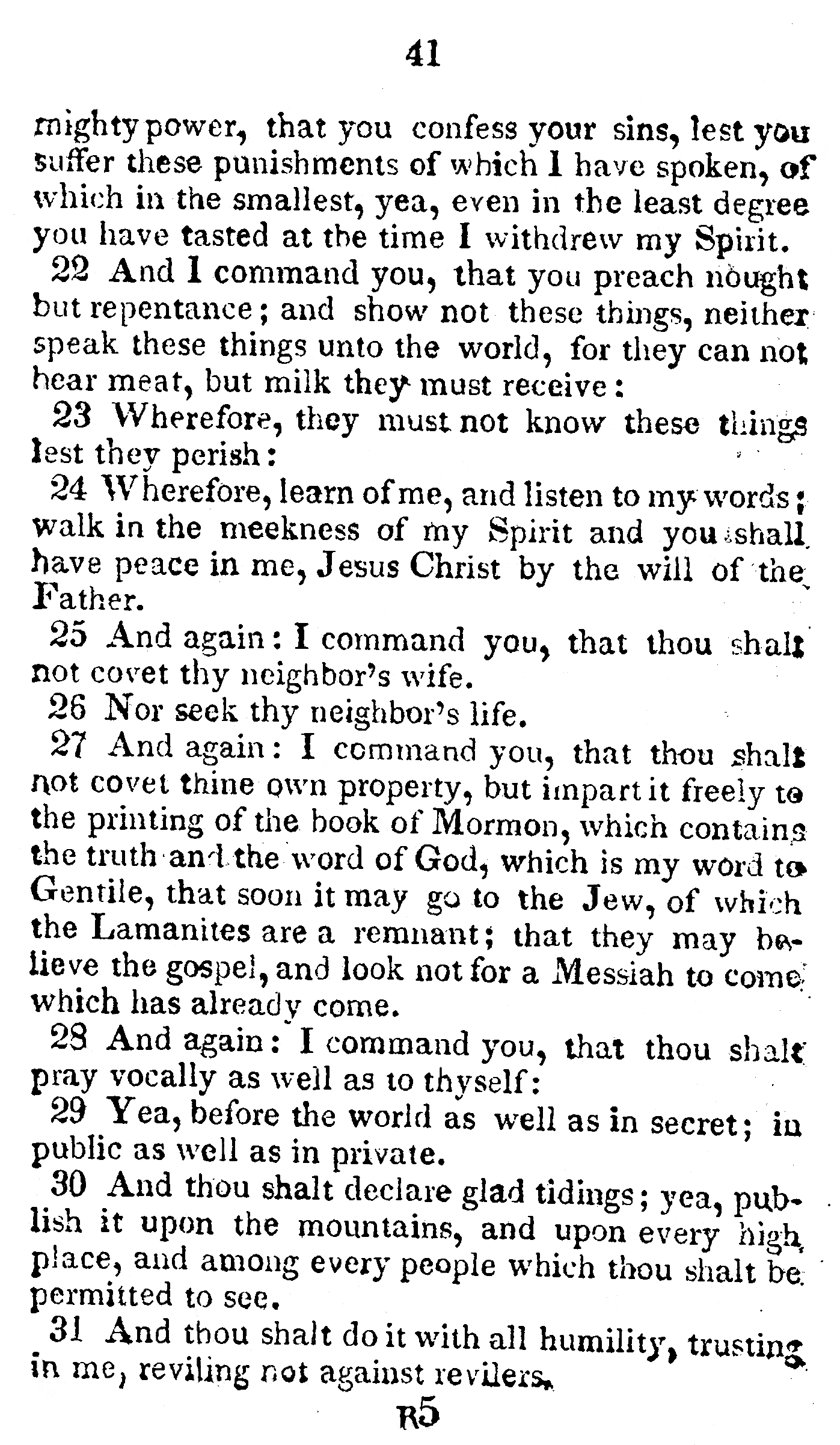 Book Of Commandments 1833 Page 41