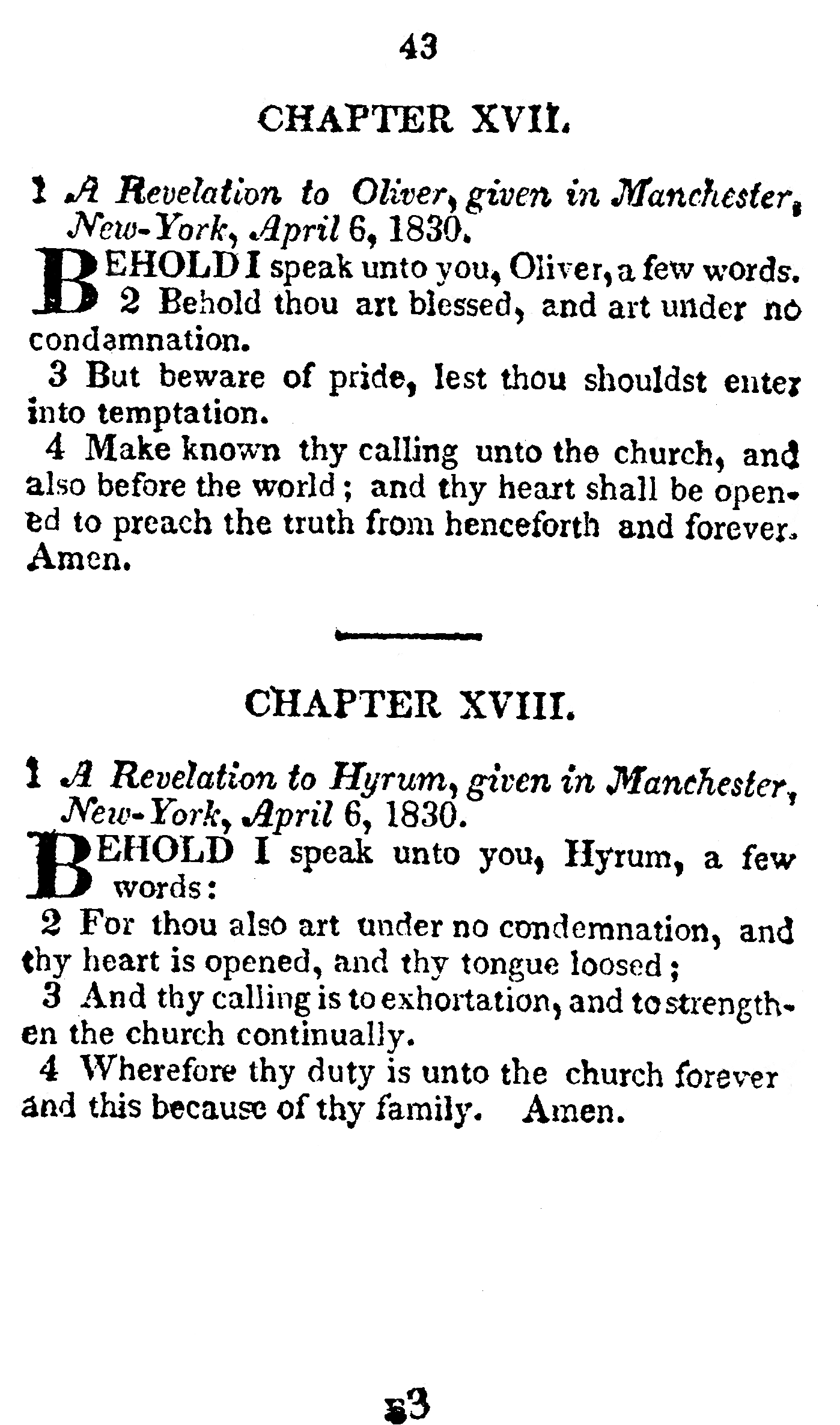 Book Of Commandments 1833 Page 43