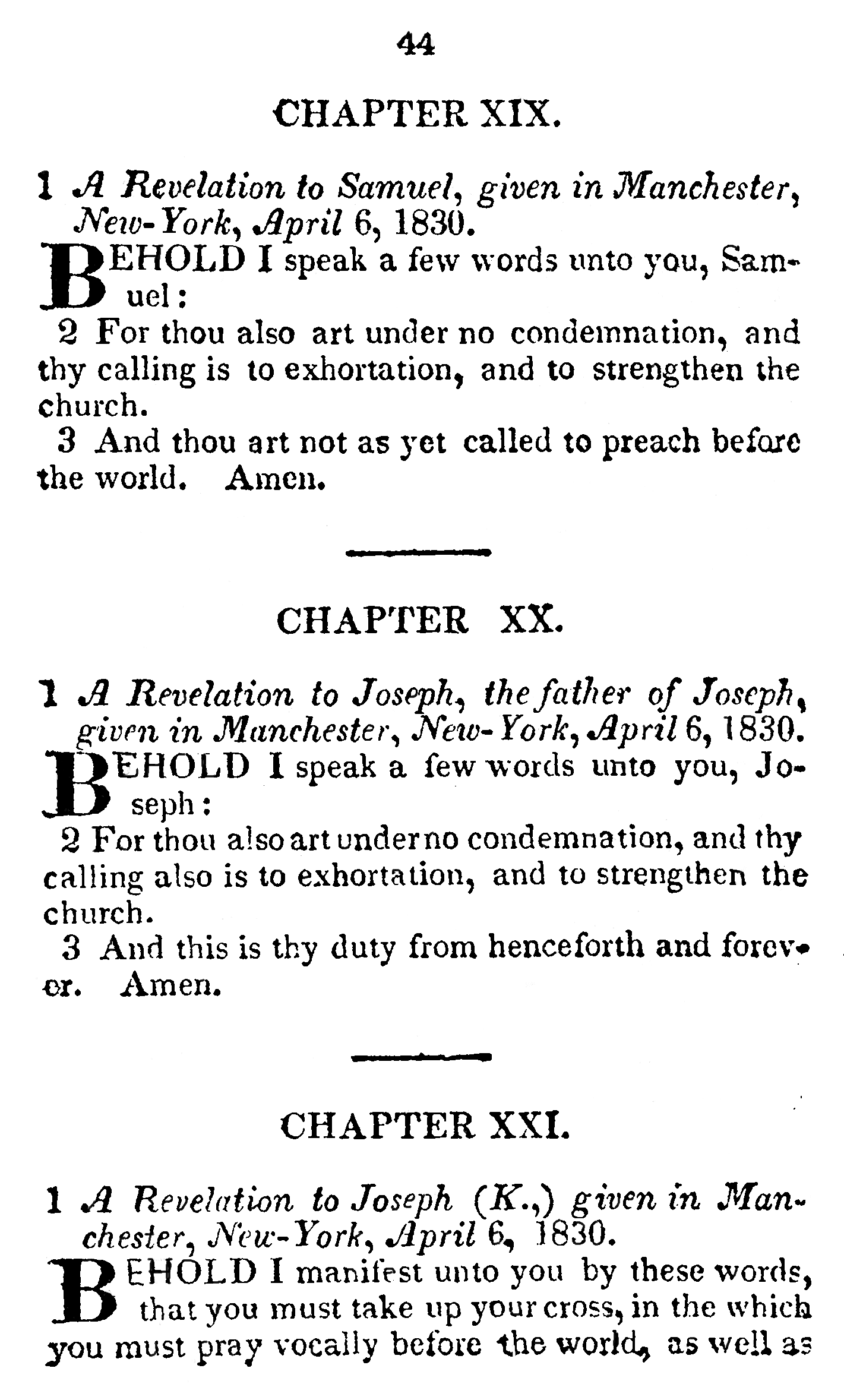 Book Of Commandments 1833 Page 44