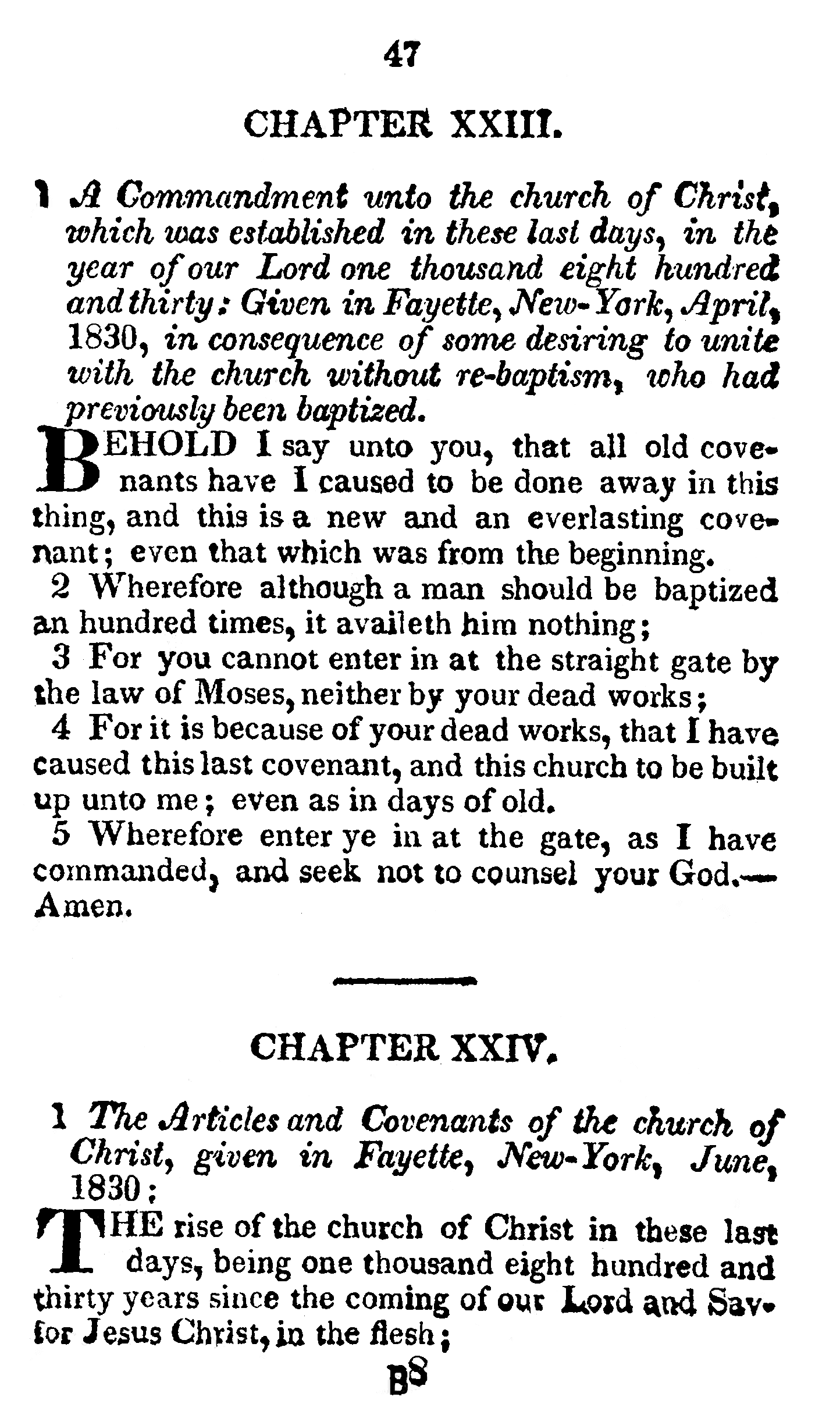 Book Of Commandments 1833 Page 47