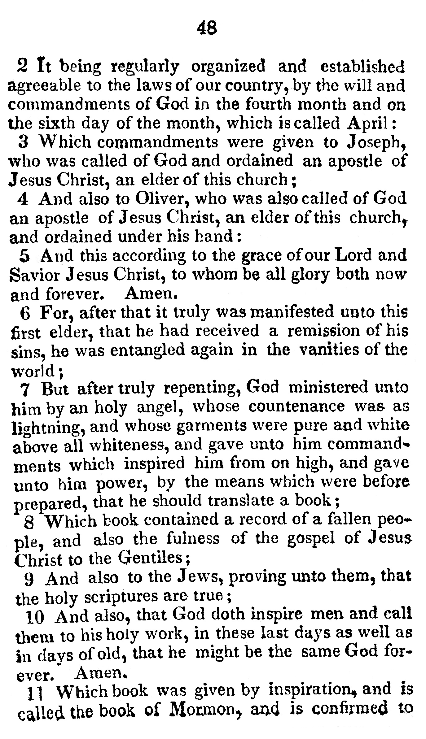 Book Of Commandments 1833 Page 48