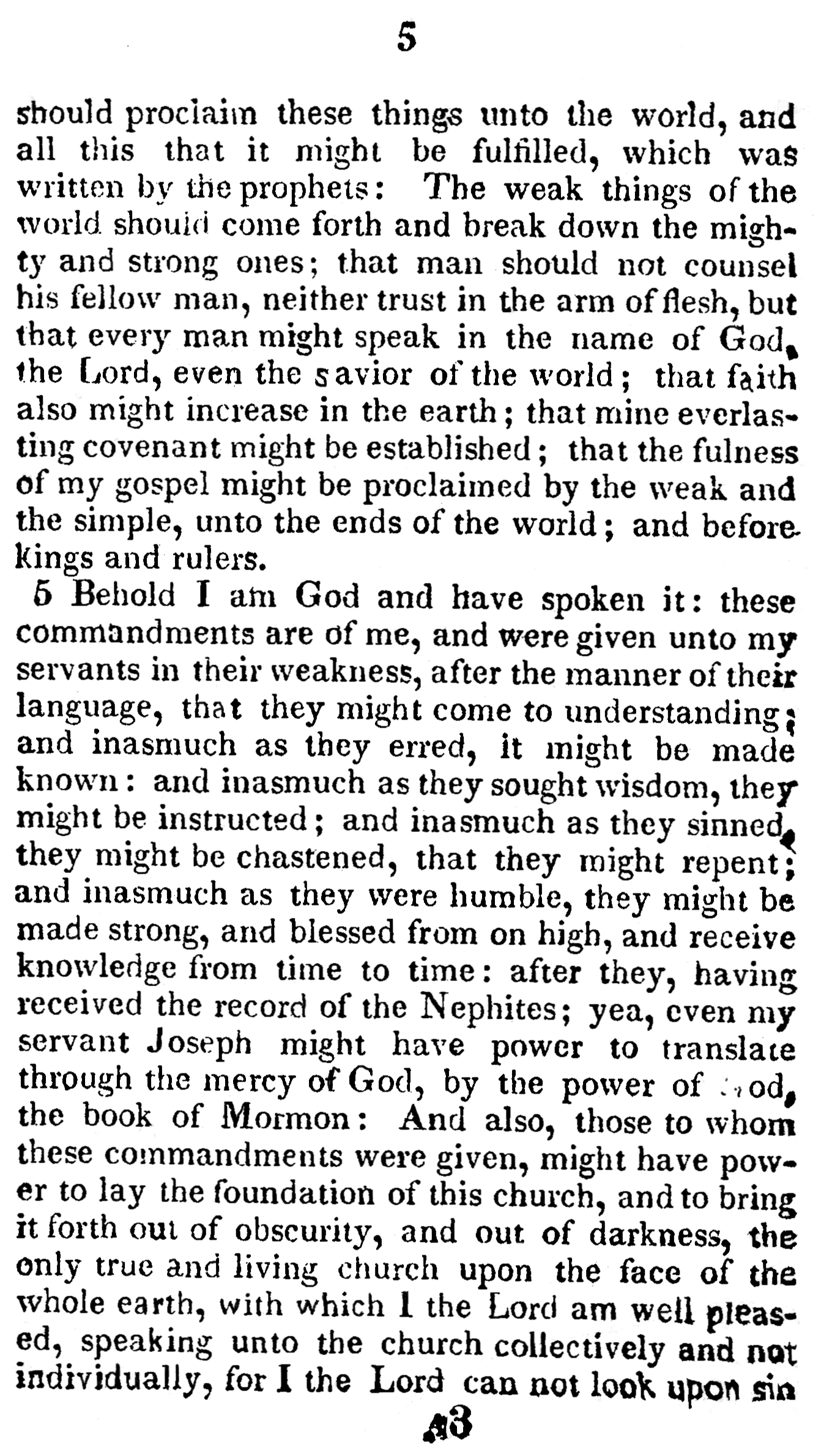 Book Of Commandments 1833 Page 5