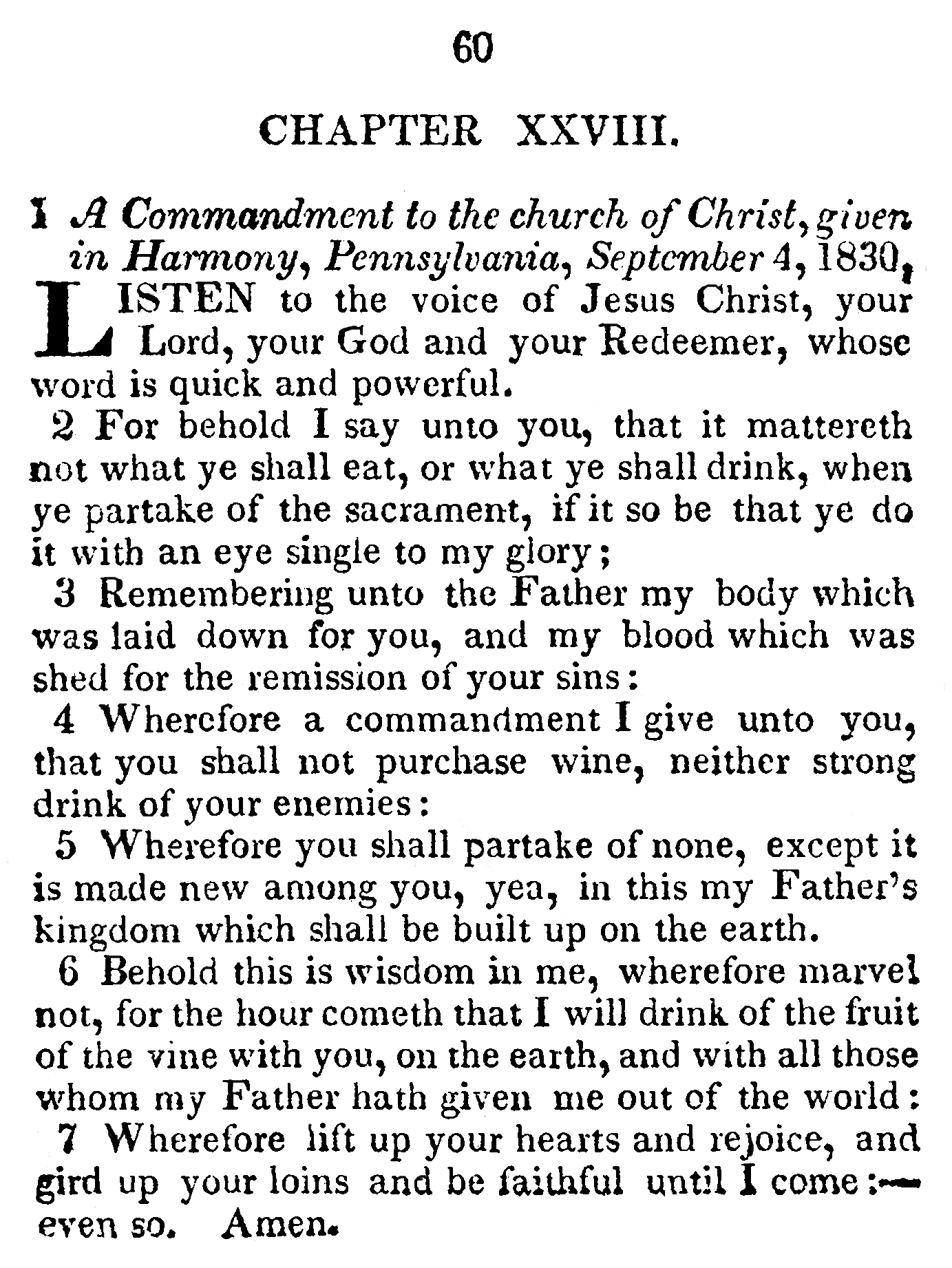 Book Of Commandments 1833 Page 60