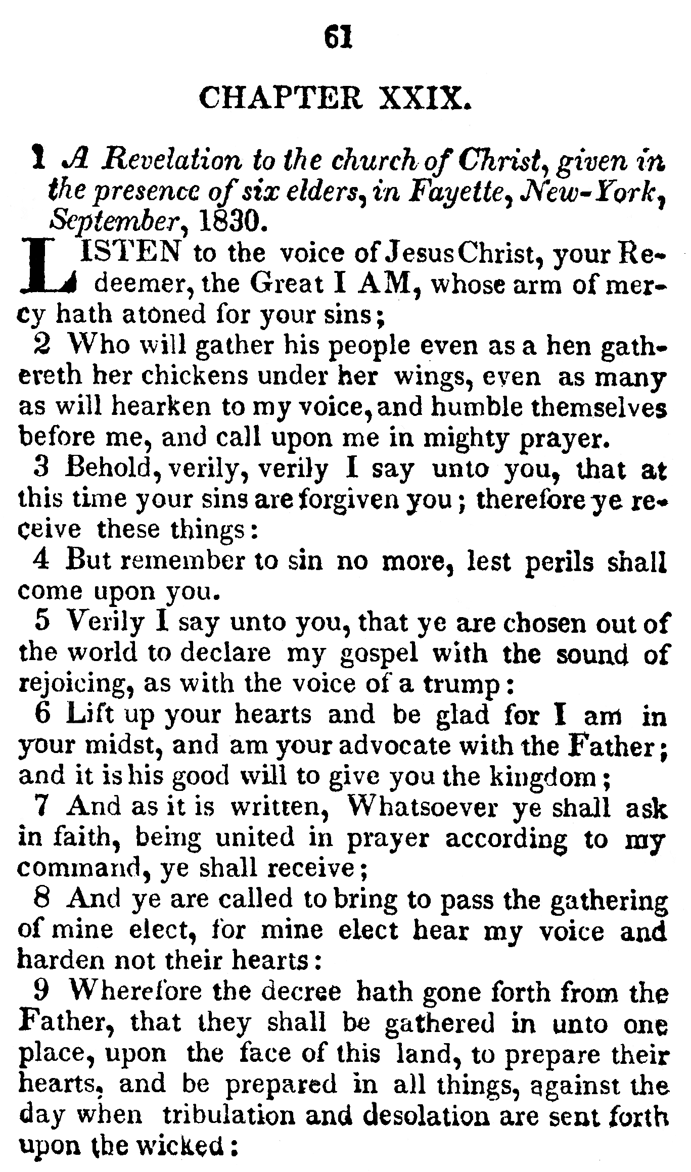Book Of Commandments 1833 Page 61