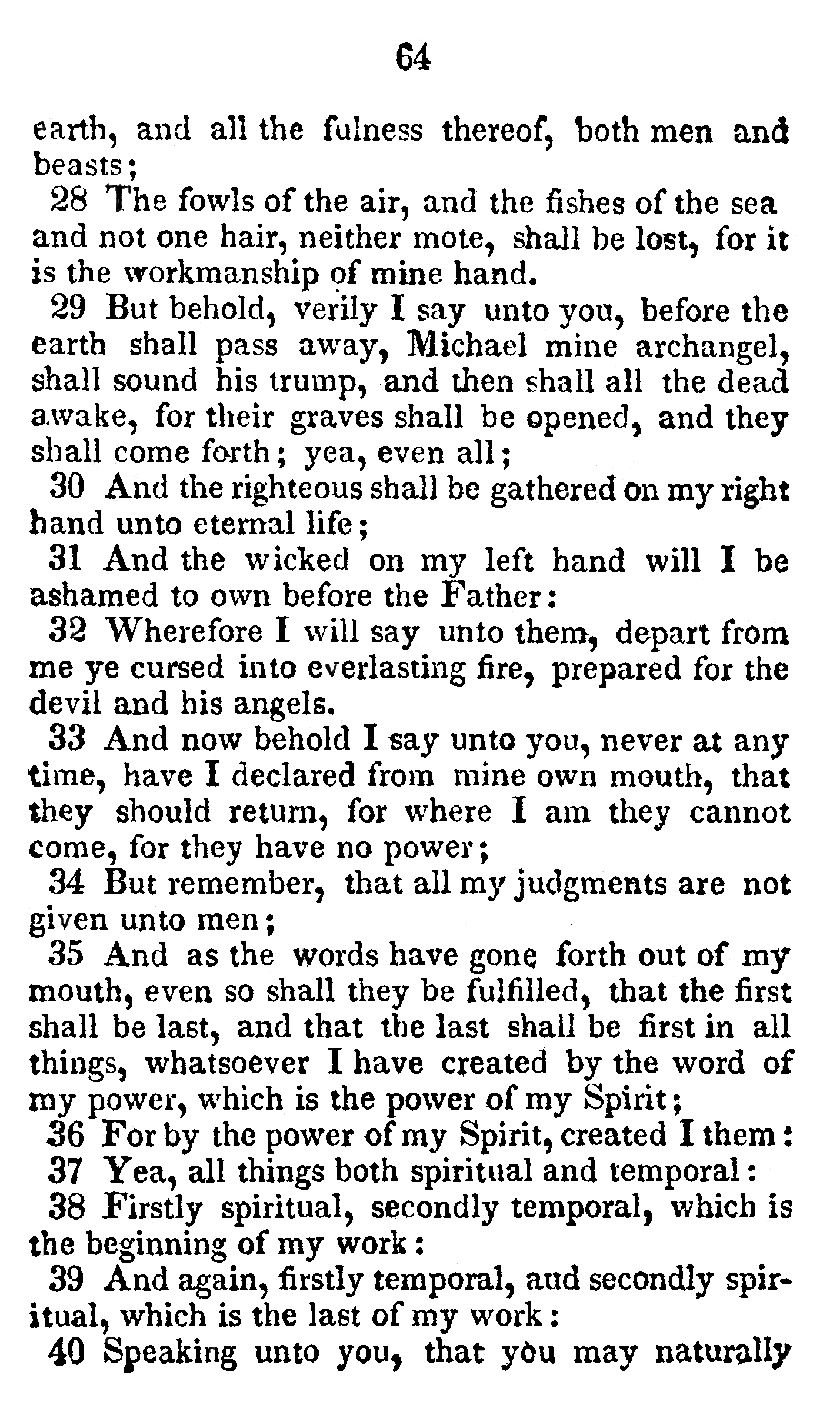 Book Of Commandments 1833 Page 64