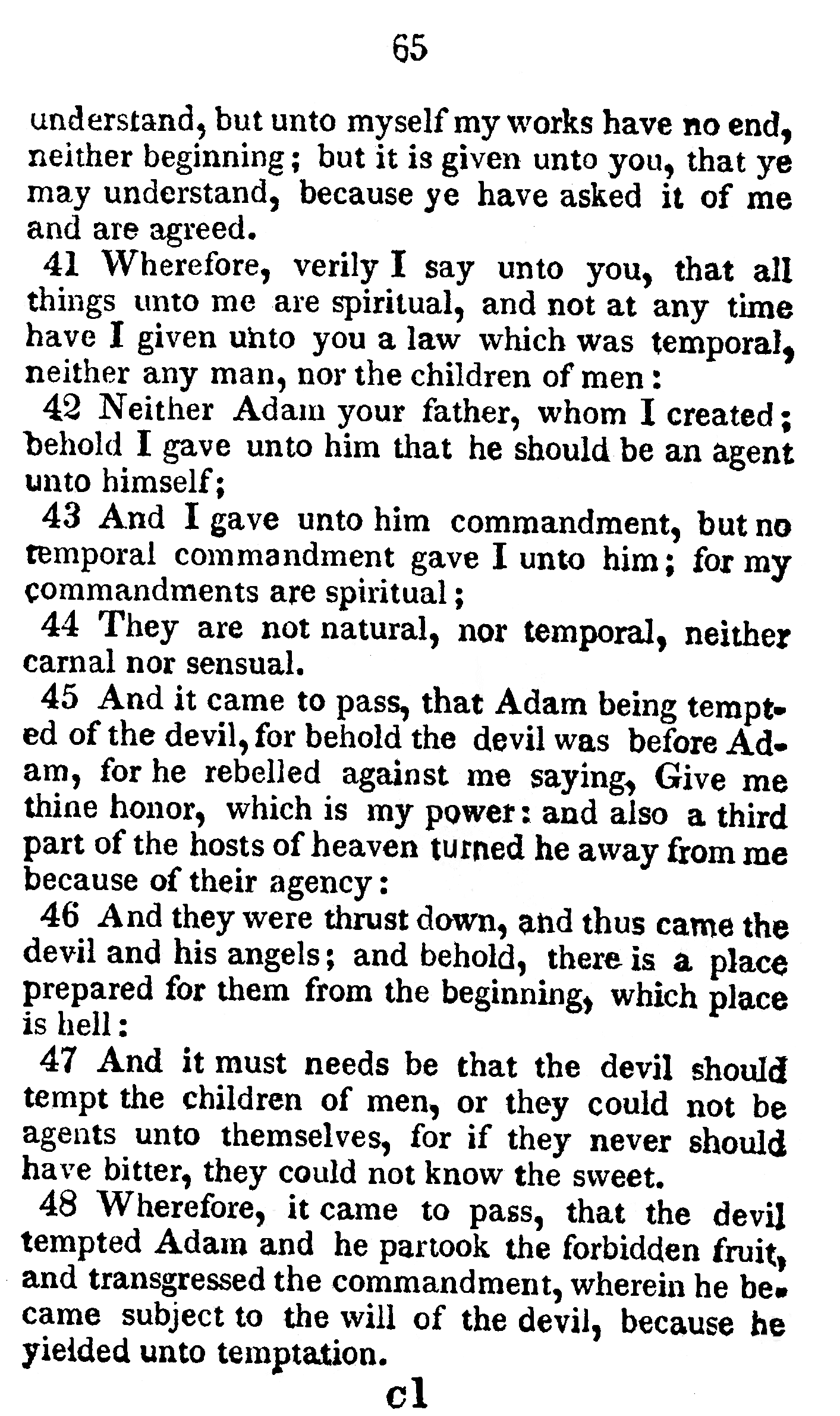 Book Of Commandments 1833 Page 65