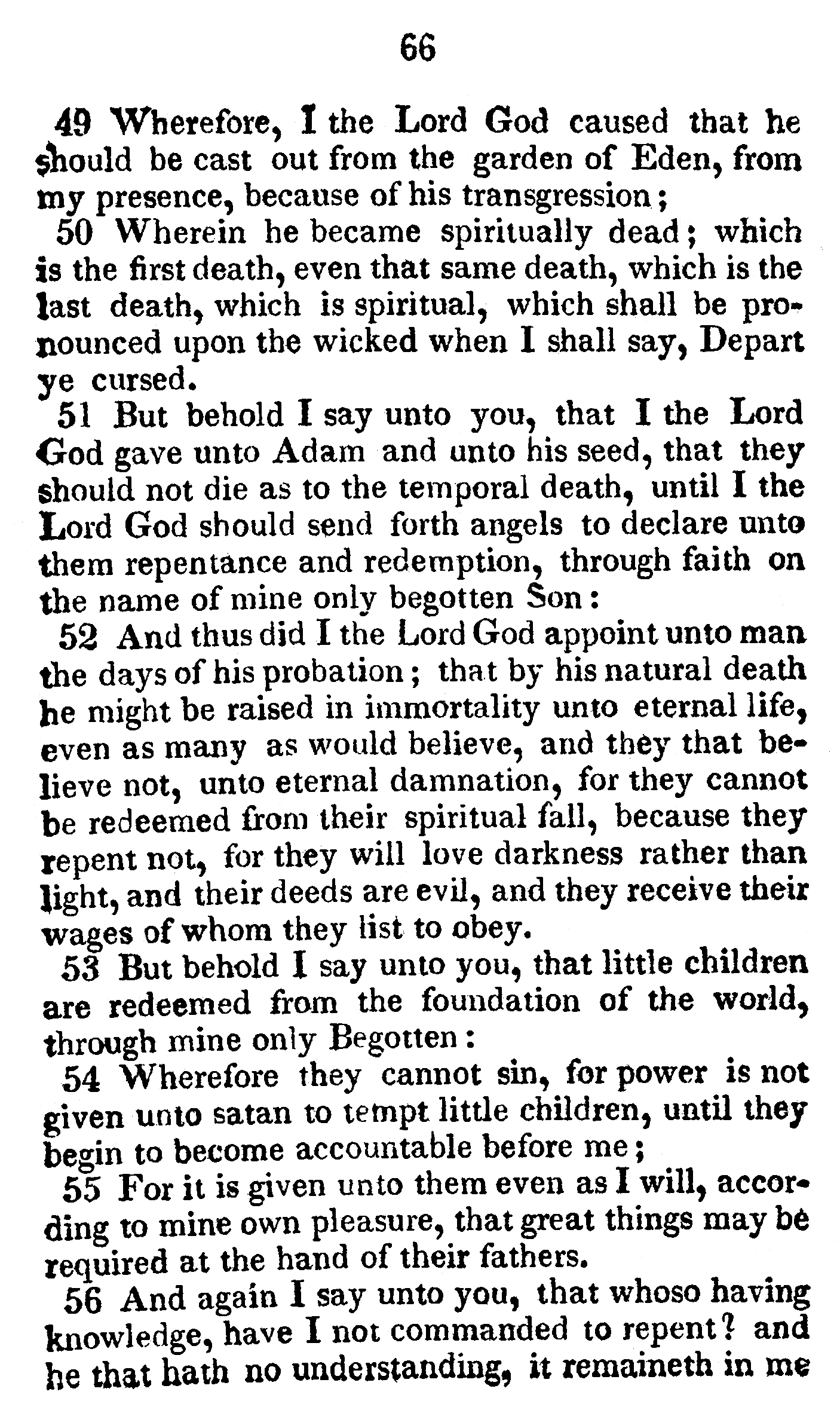 Book Of Commandments 1833 Page 66