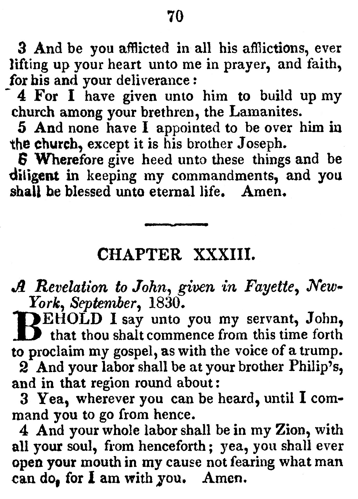 Book Of Commandments 1833 Page 70