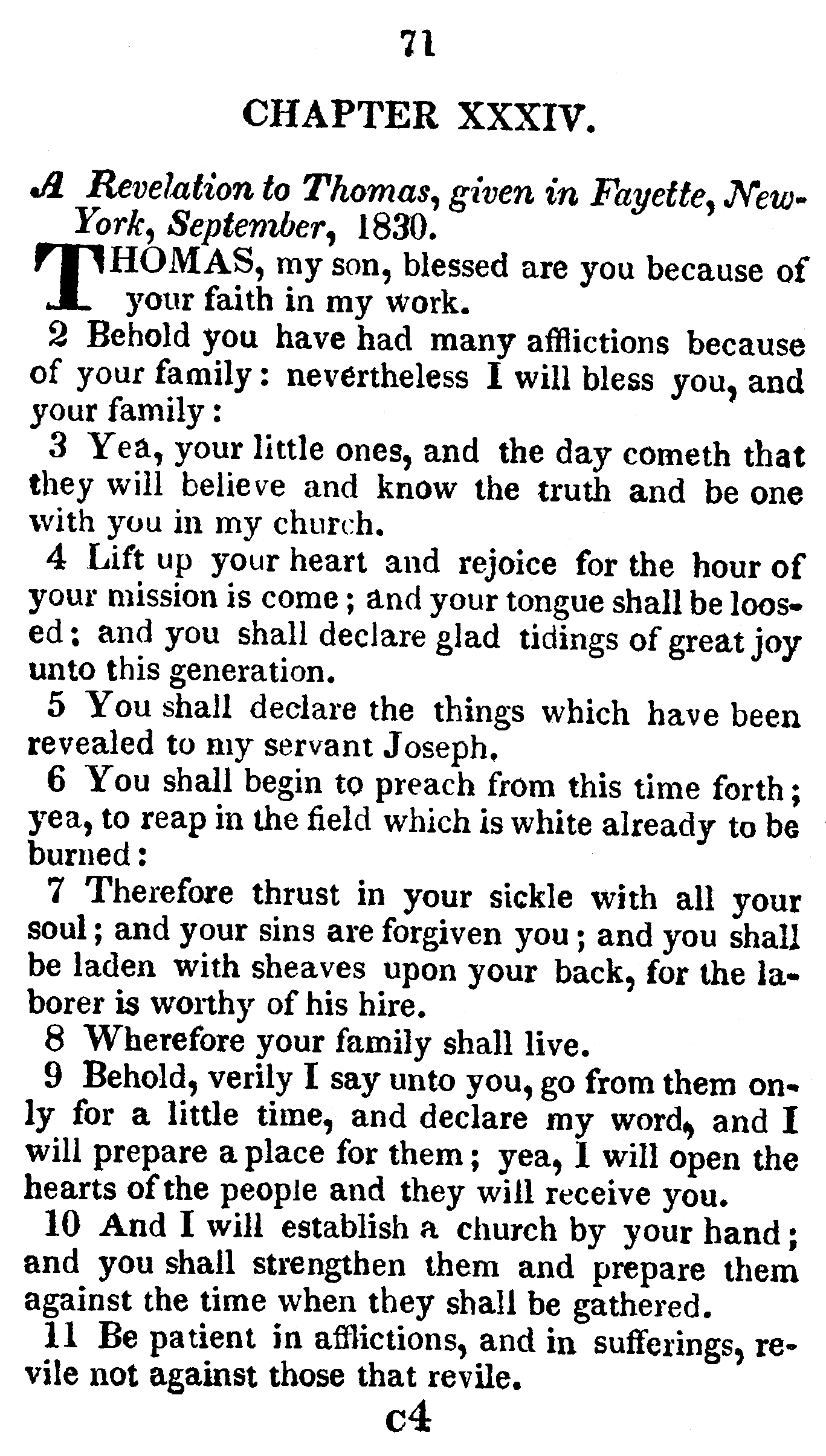 Book Of Commandments 1833 Page 71