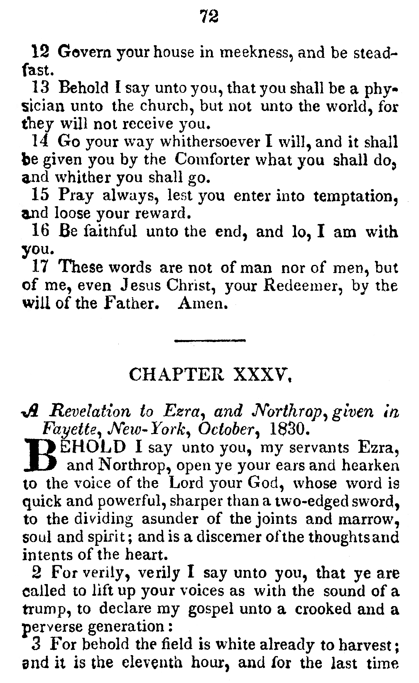 Book Of Commandments 1833 Page 72