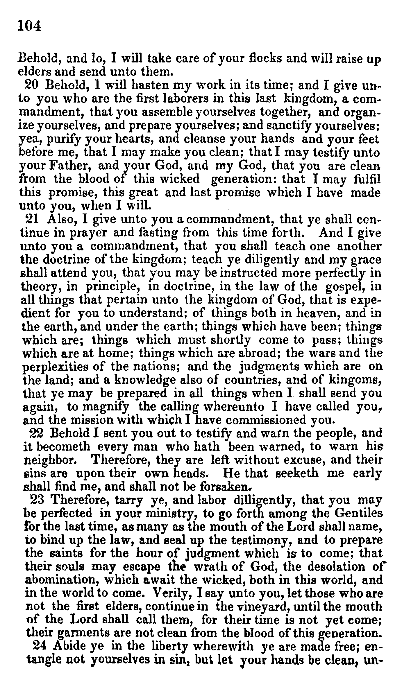 Doctrine And Covenants Page 104
