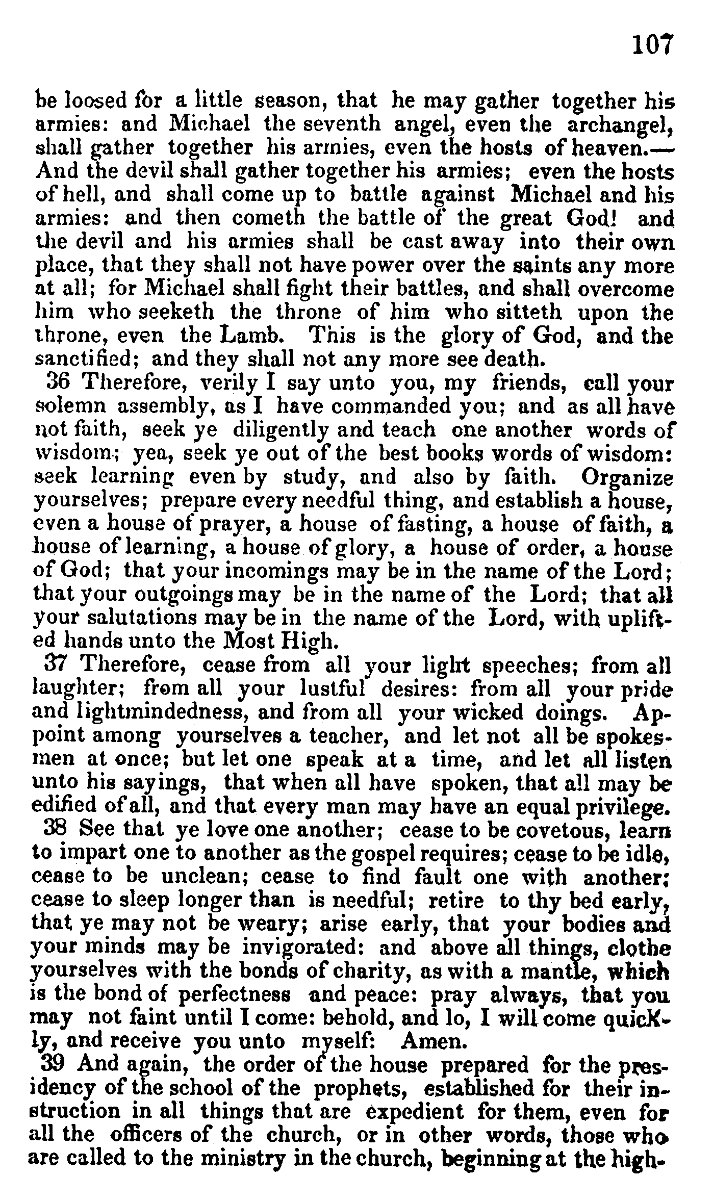 Doctrine And Covenants Page 107
