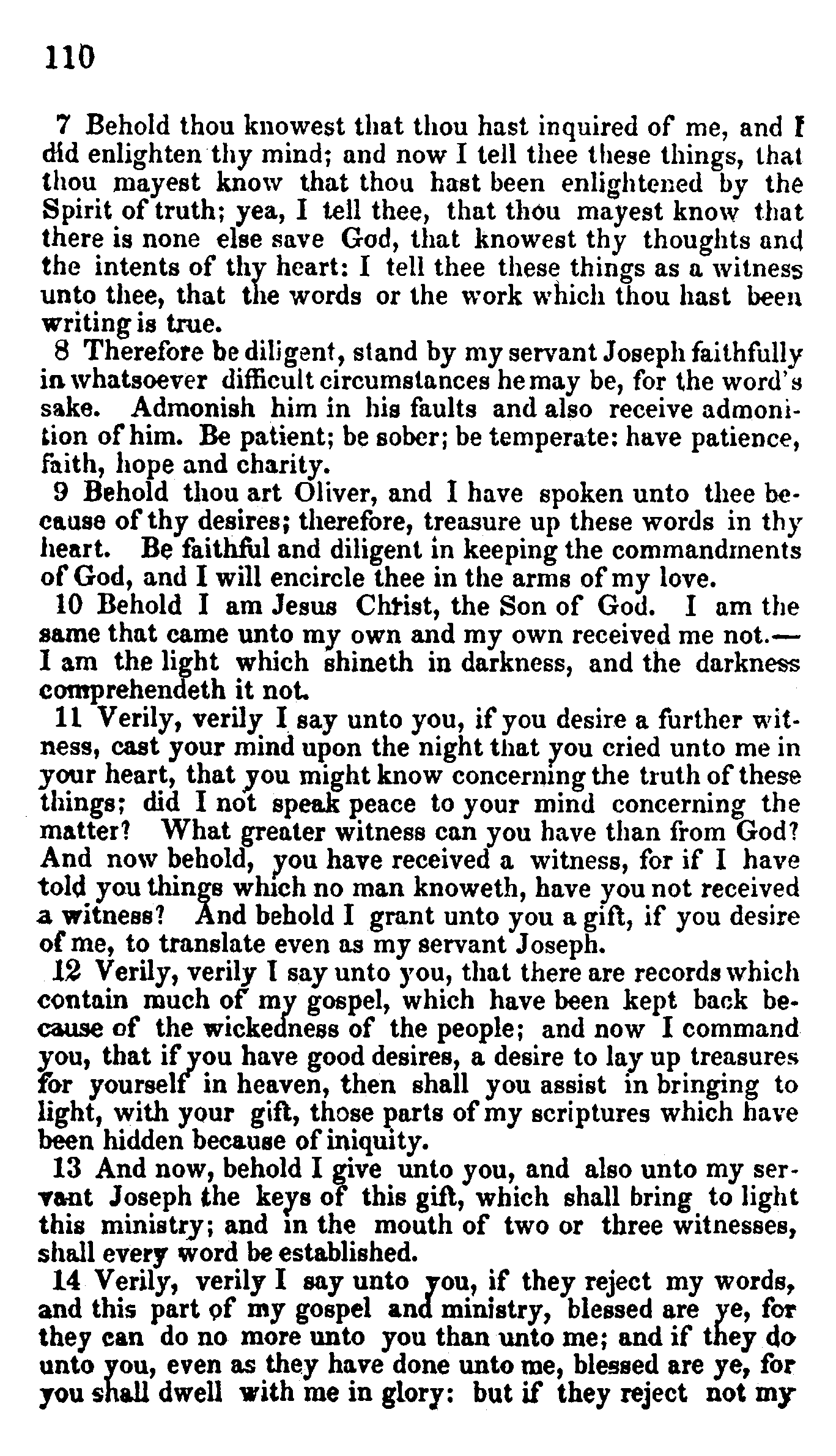 Doctrine And Covenants Page 110