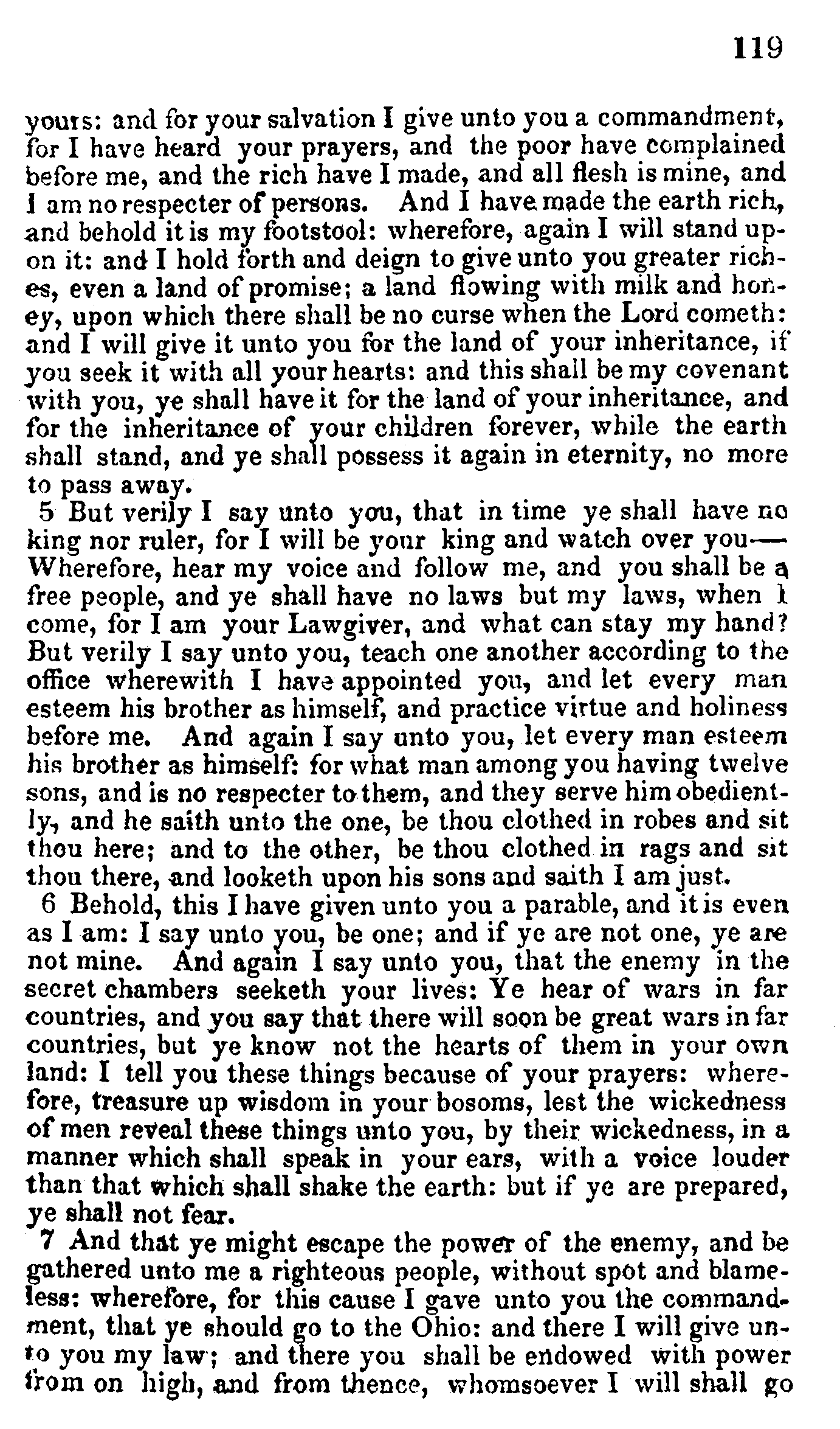 Doctrine And Covenants Page 119