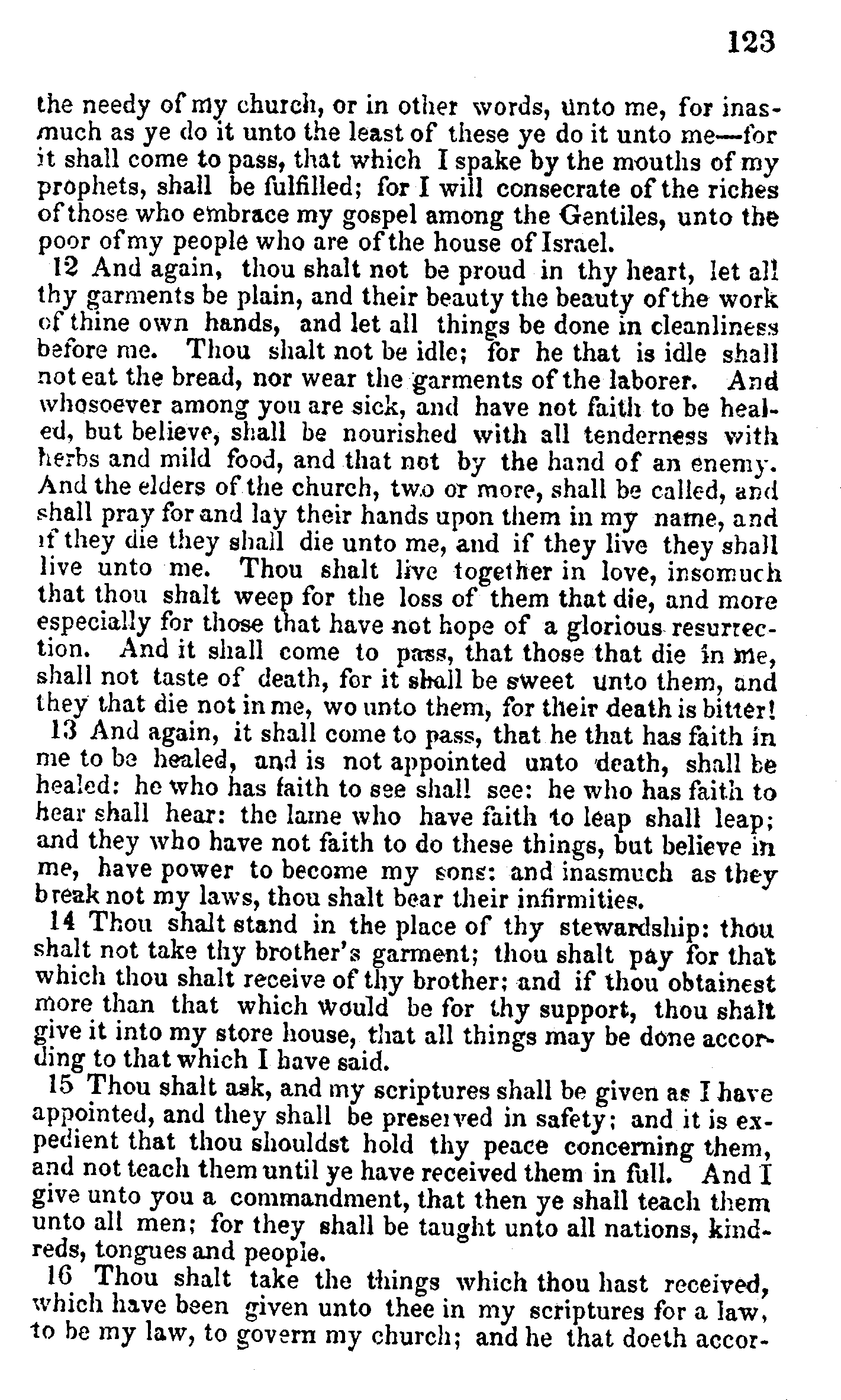Doctrine And Covenants Page 123