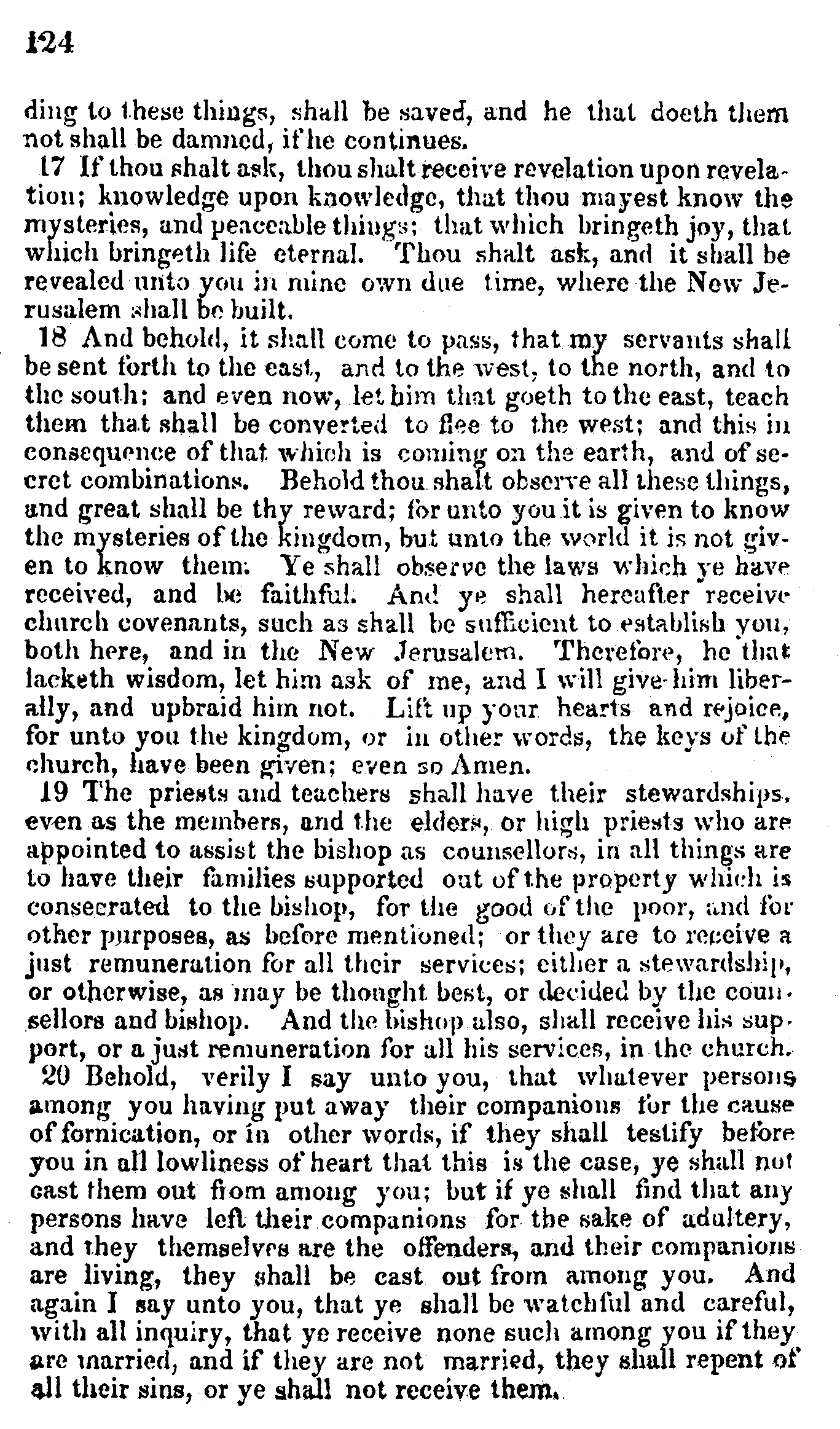 Doctrine and Covenants 1835 edition p.124