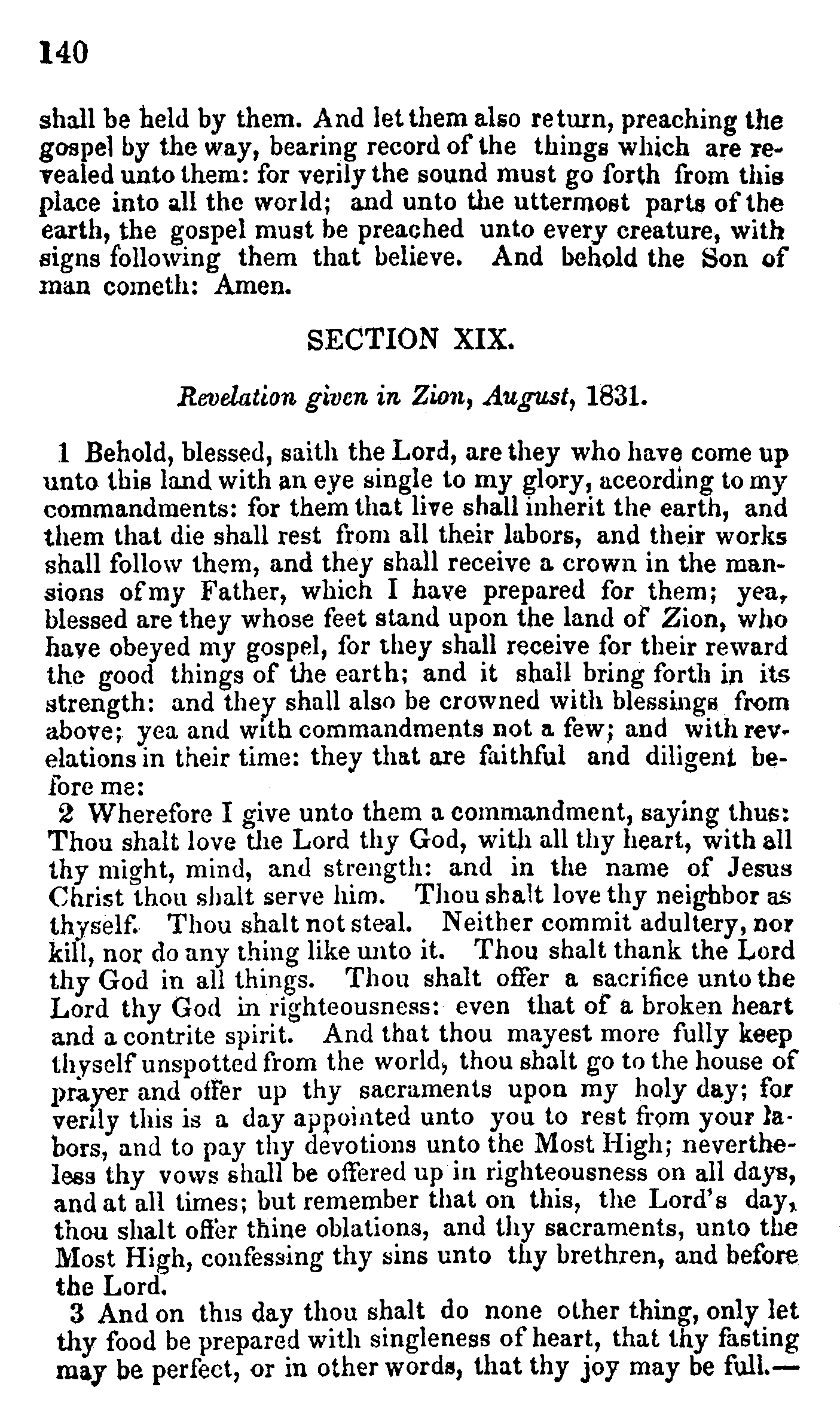 Doctrines and Covenants 1835 edition C1 p.140 Marriage