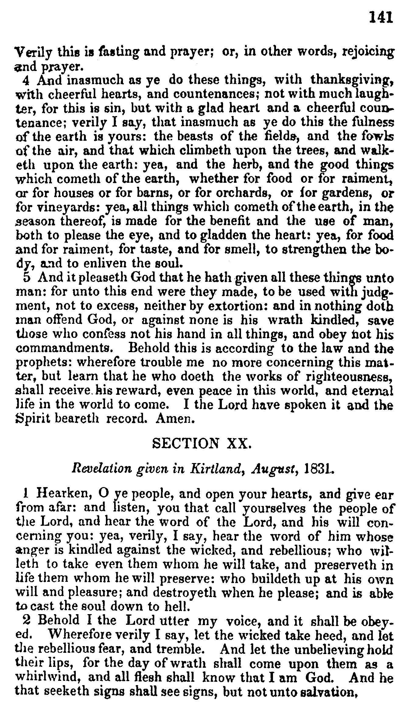 Doctrine And Covenants Page 141