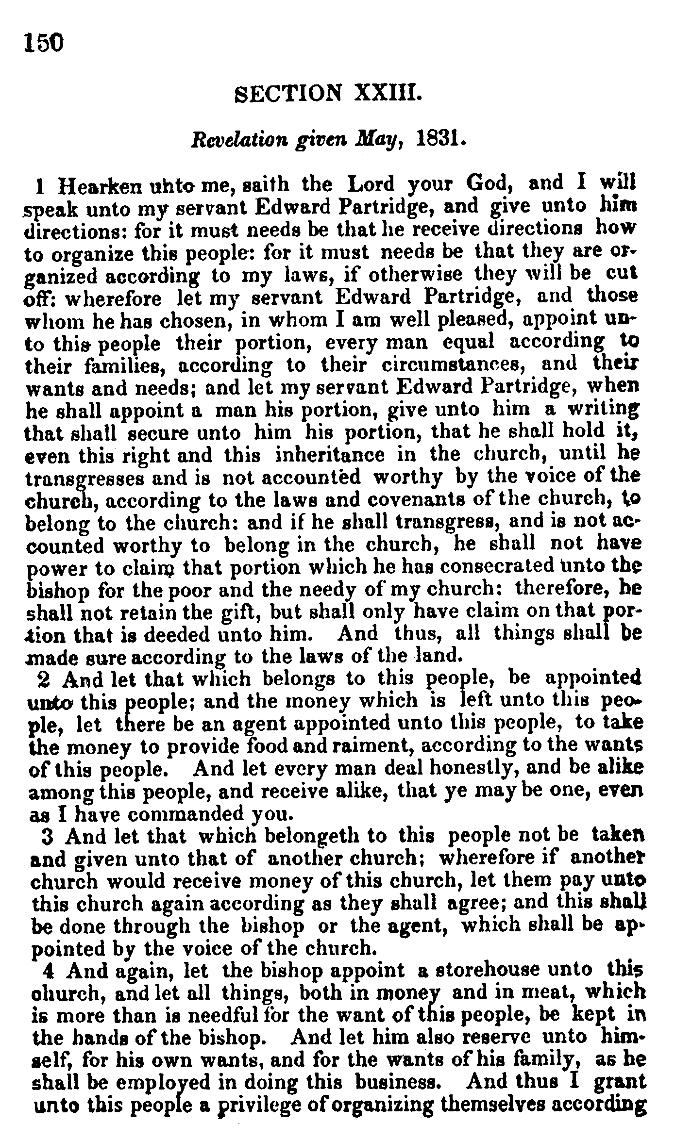 Doctrine And Covenants Page 150