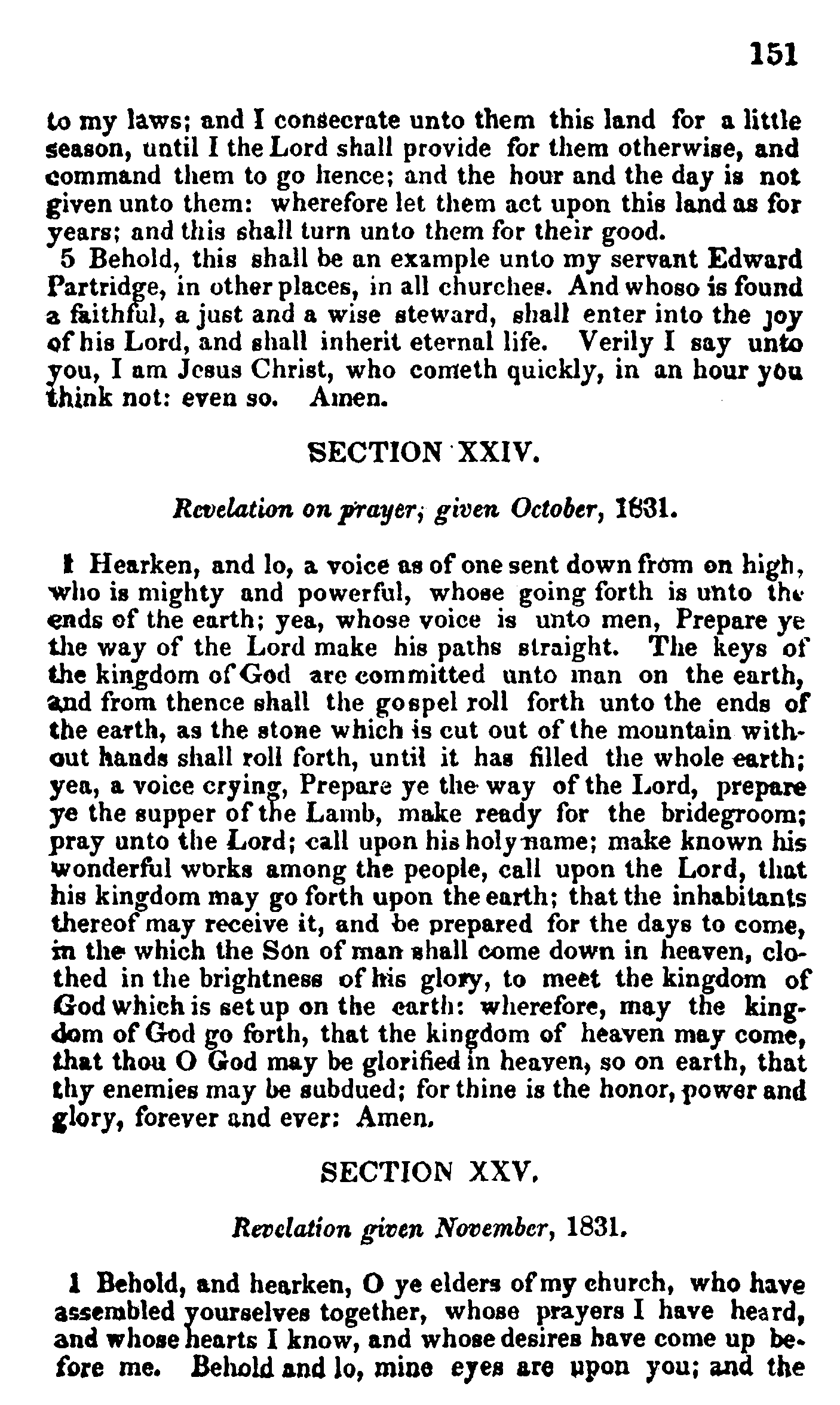 Doctrine And Covenants Page 151
