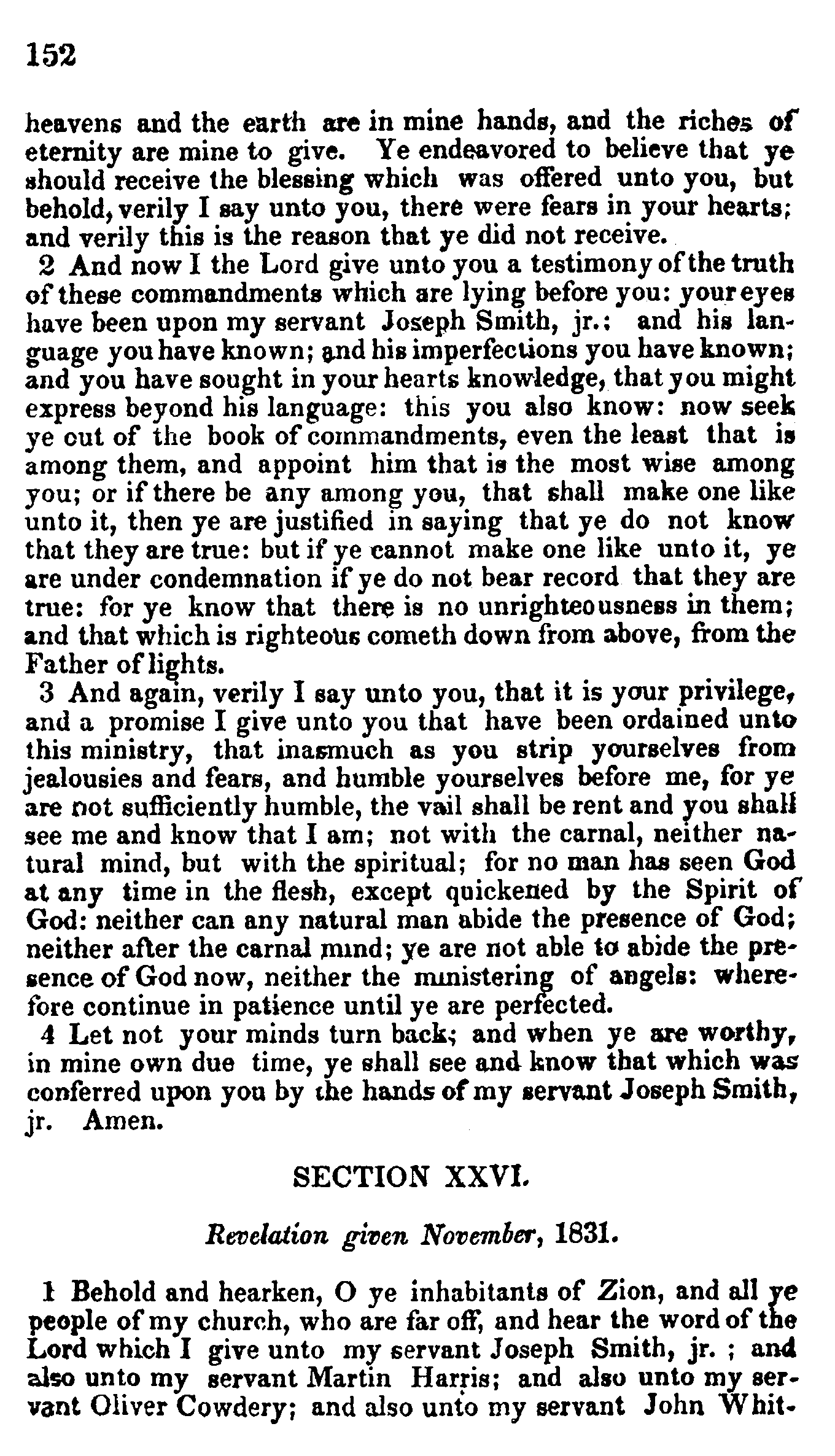 Doctrine And Covenants Page 152
