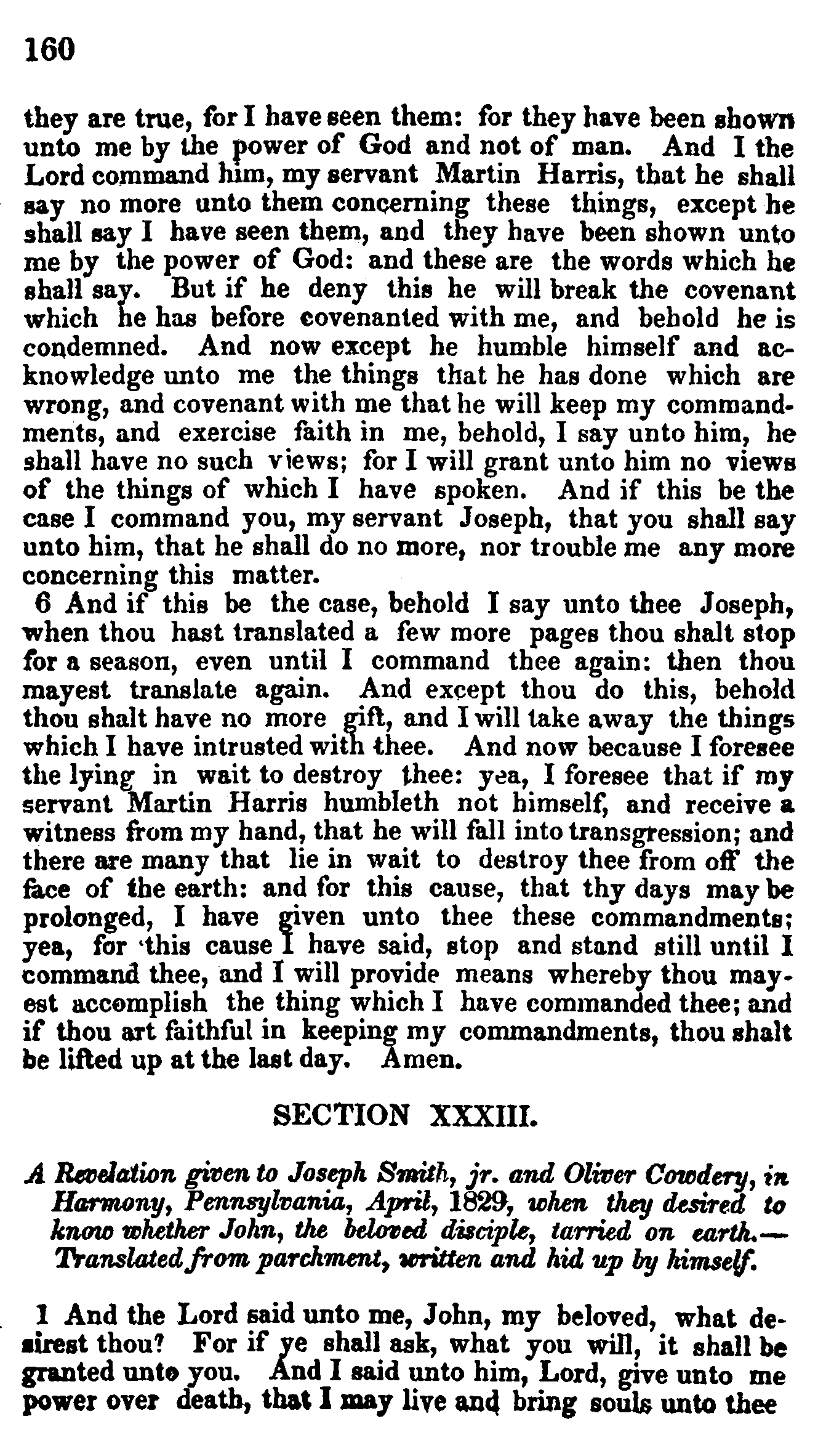 Doctrine And Covenants Page 160
