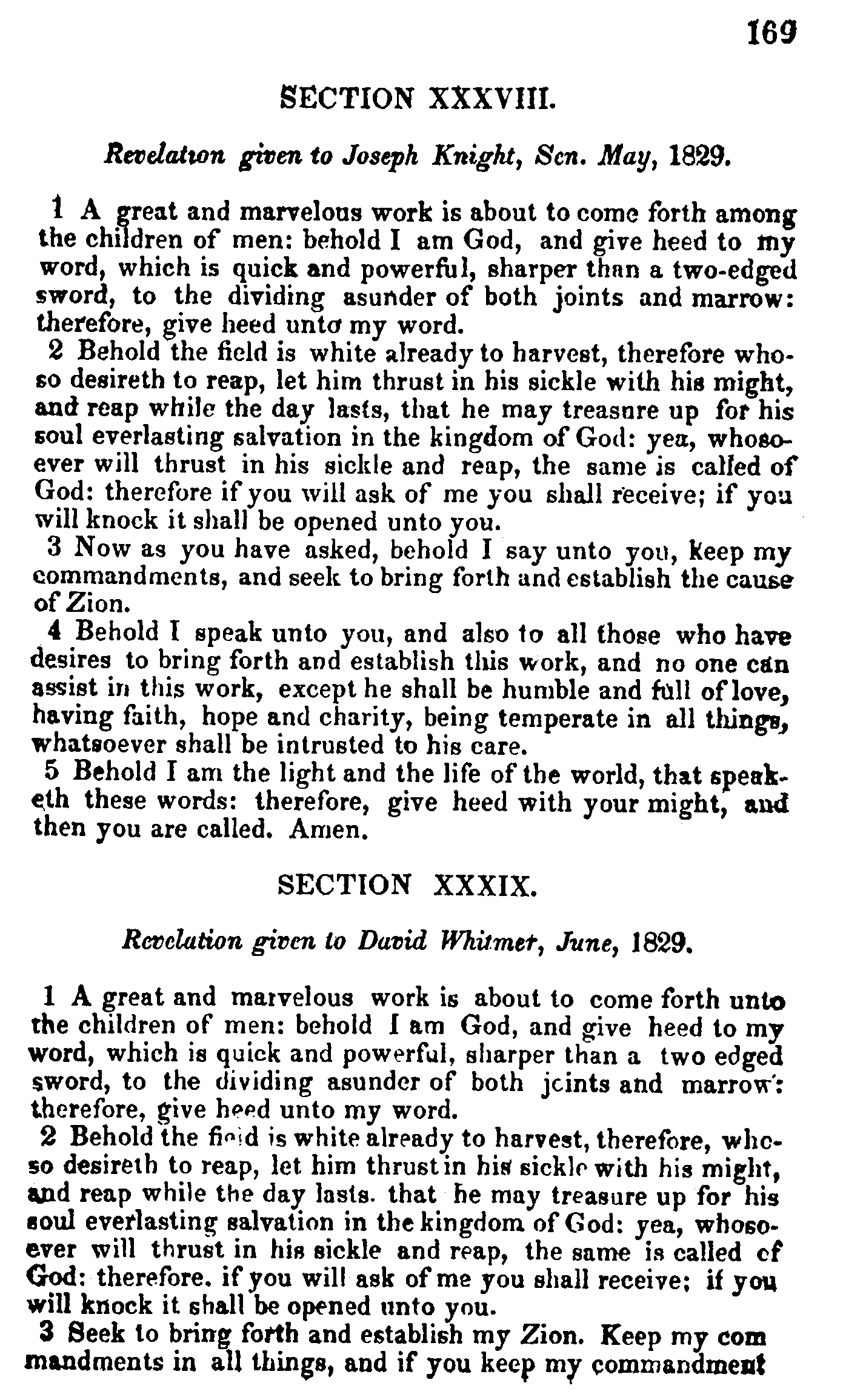 Doctrine And Covenants Page 169