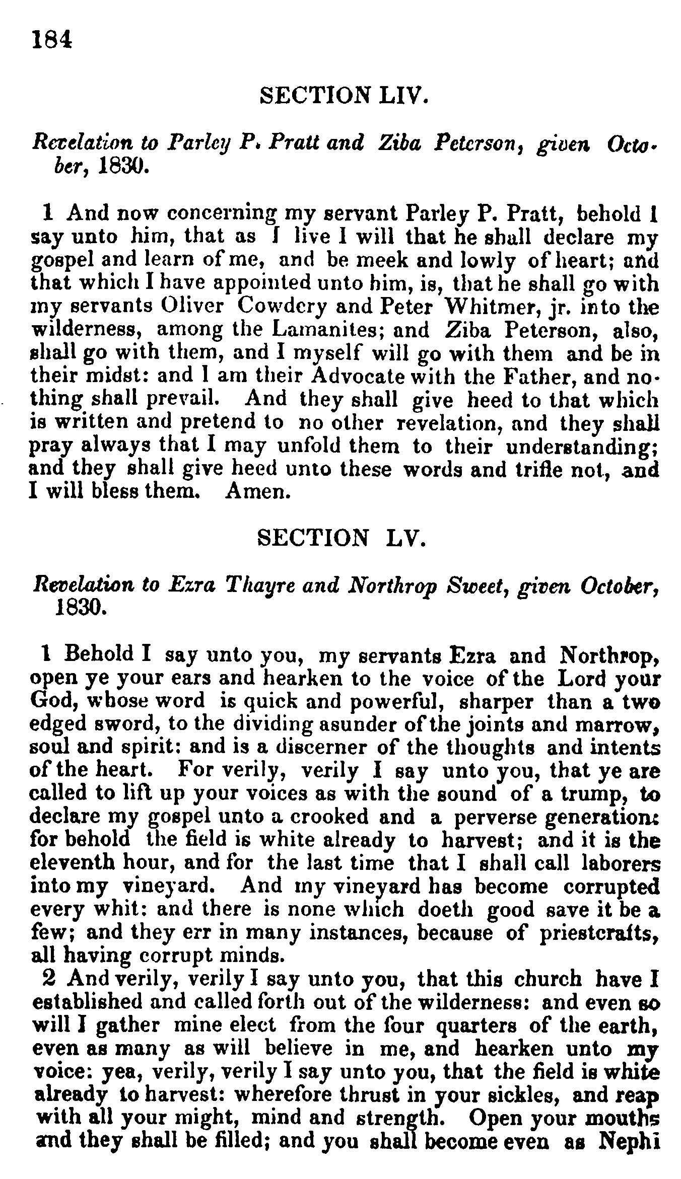 Doctrine And Covenants Page 184