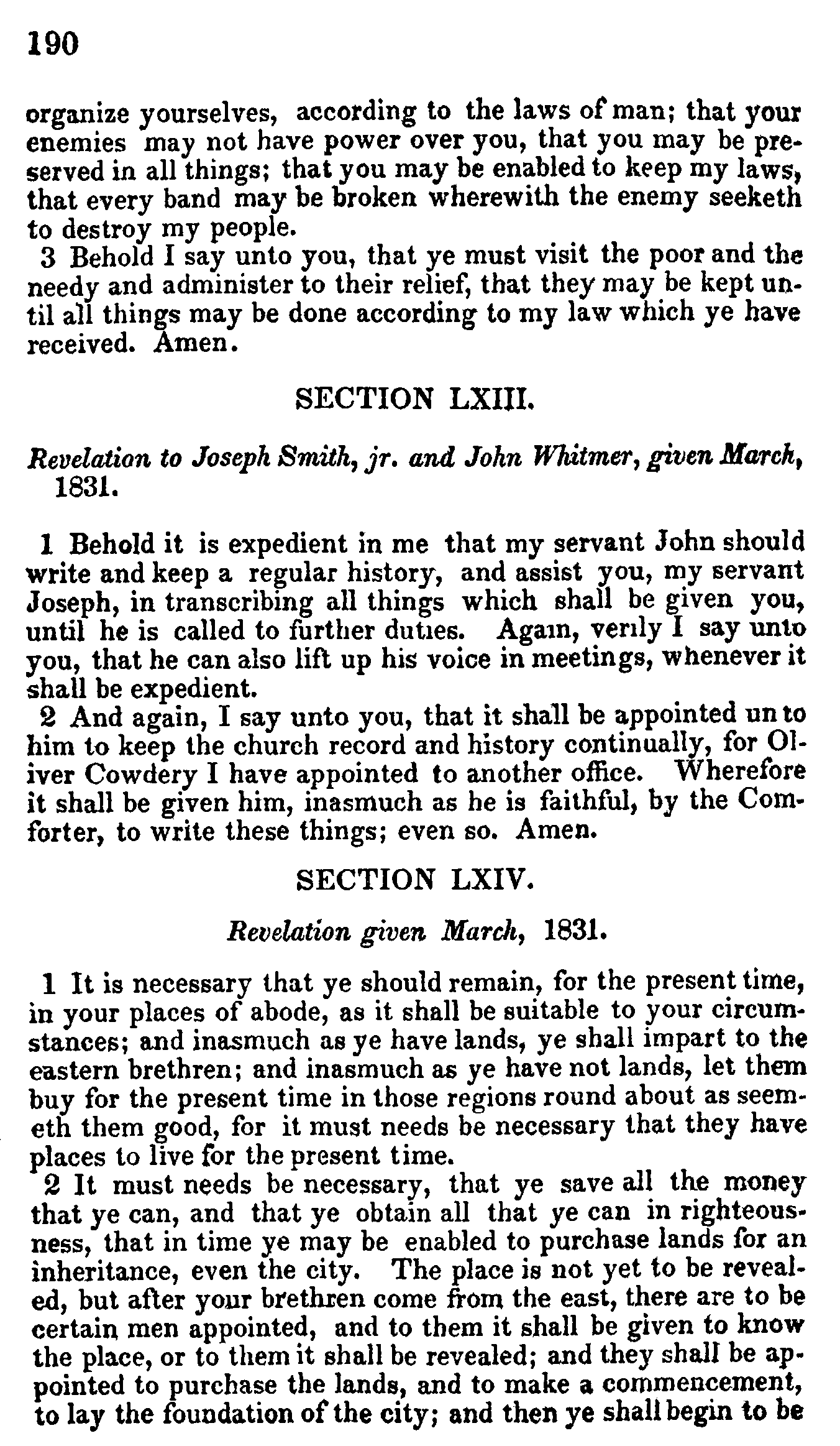 Doctrine And Covenants Page 190