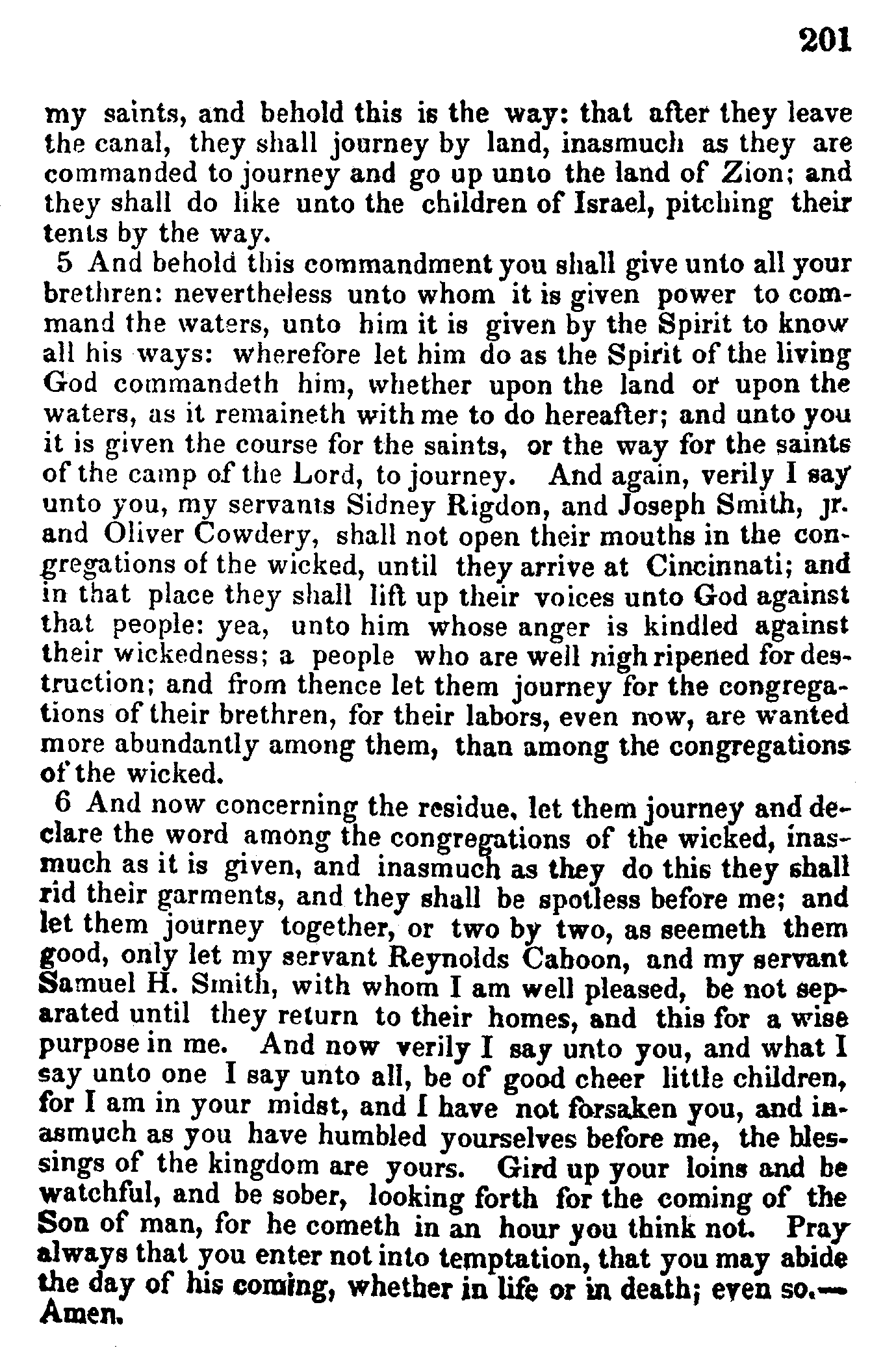 Doctrine And Covenants Page 201